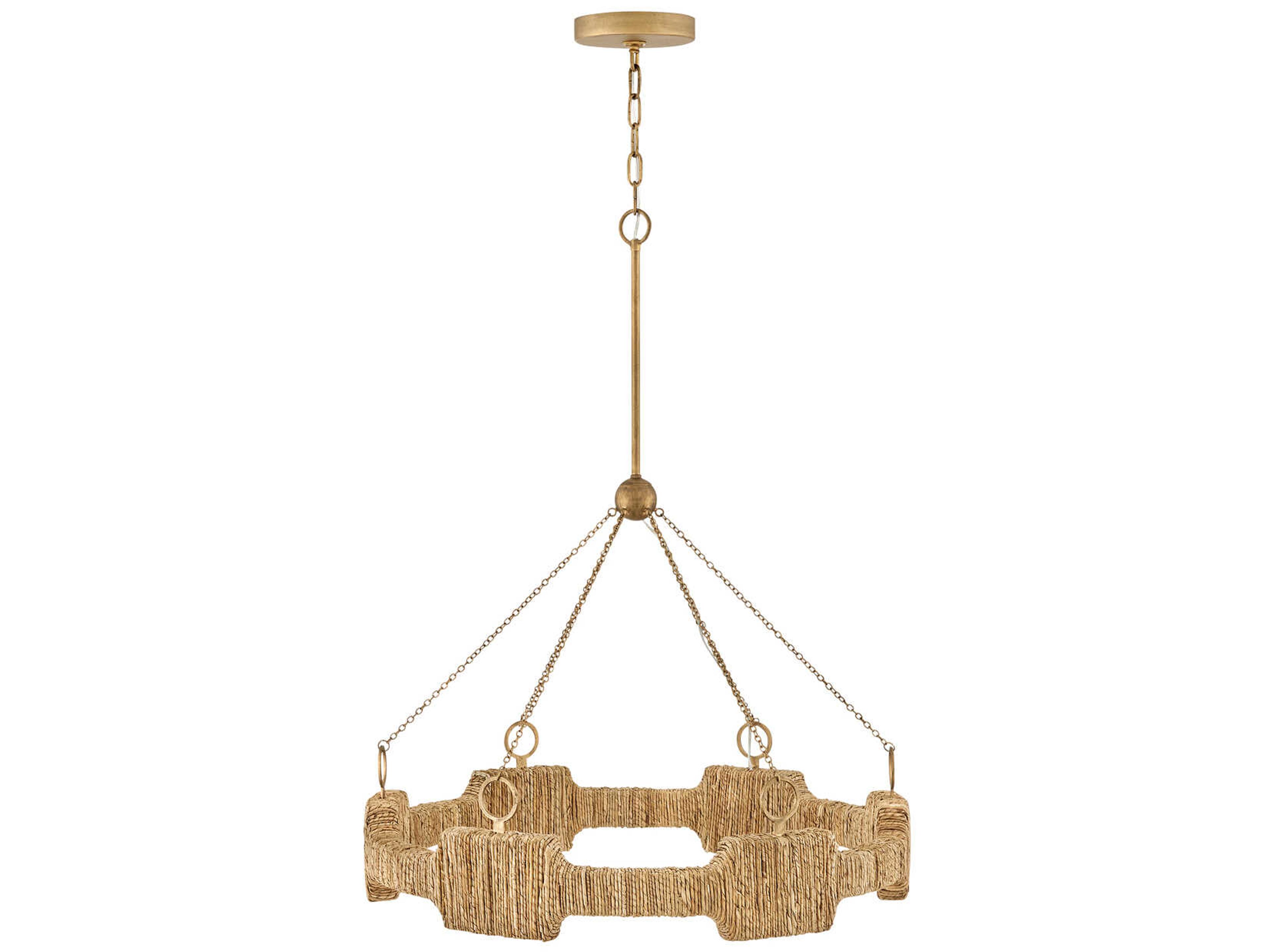 Hinkley Raffi 1-Light Burnished Gold LED Round Pendant