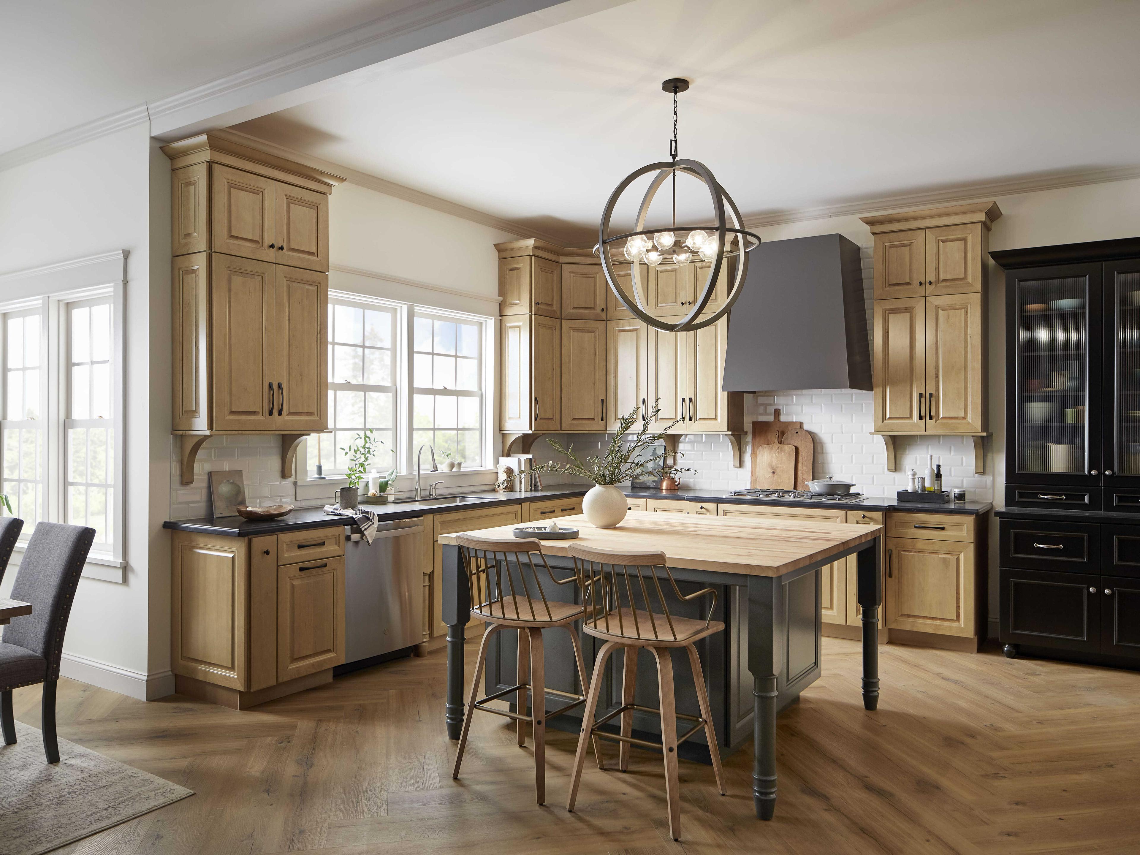 Hinkley 8-Light Dark Cement Bronze Globe Pendant