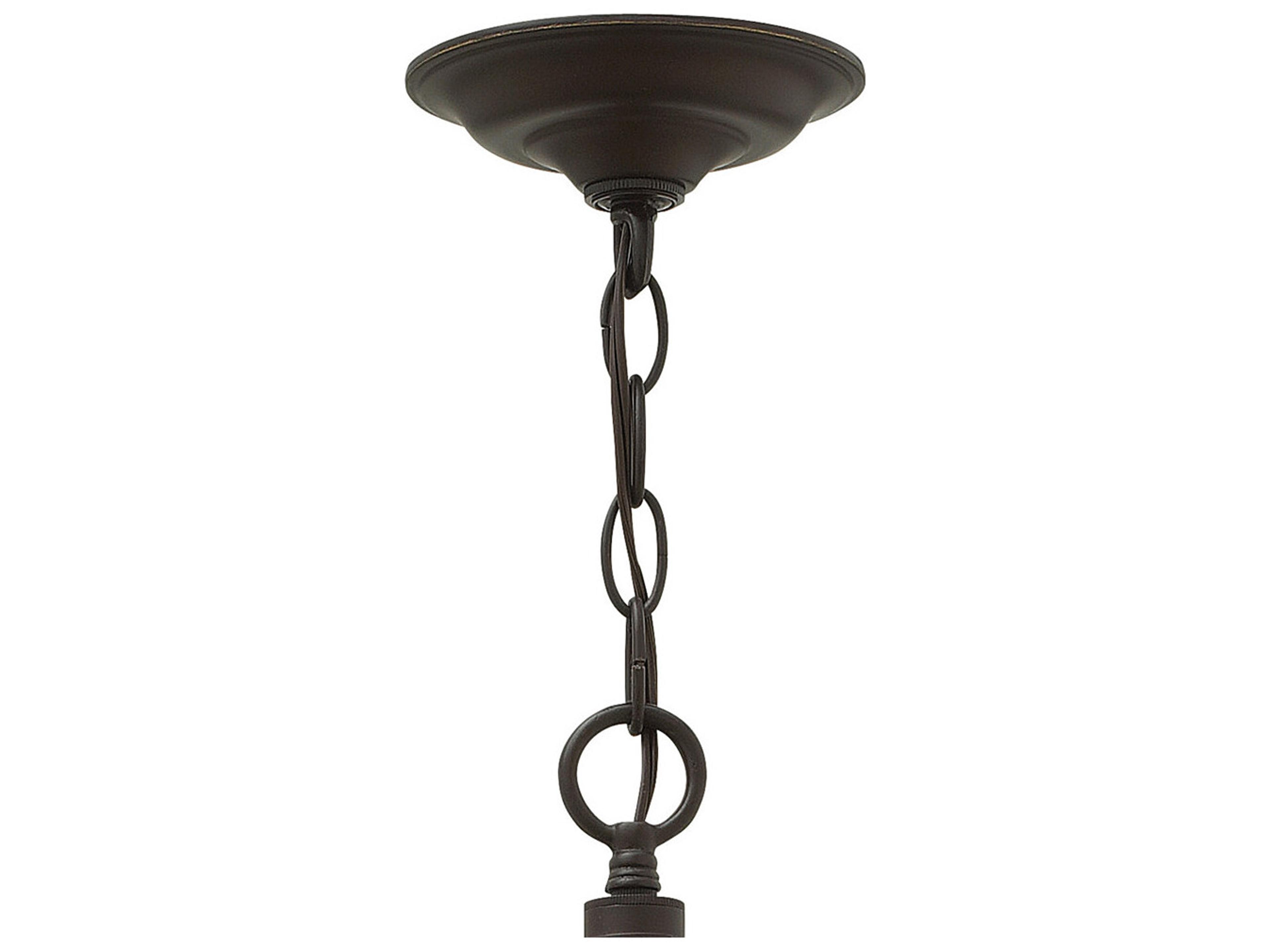 Hinkley Gentry 4-Light Olde Bronze Glass Candelabra Chandelier