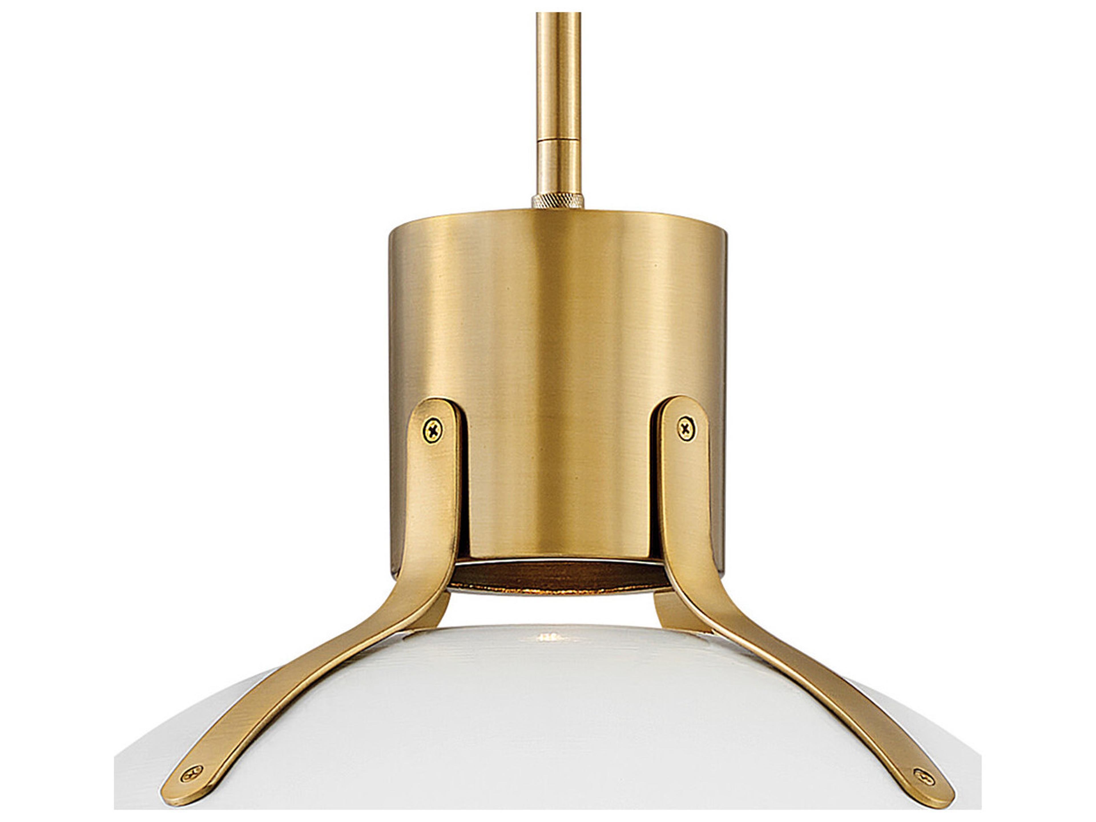Hinkley Argo 1-Light Polished White Brass LED Bell Pendant
