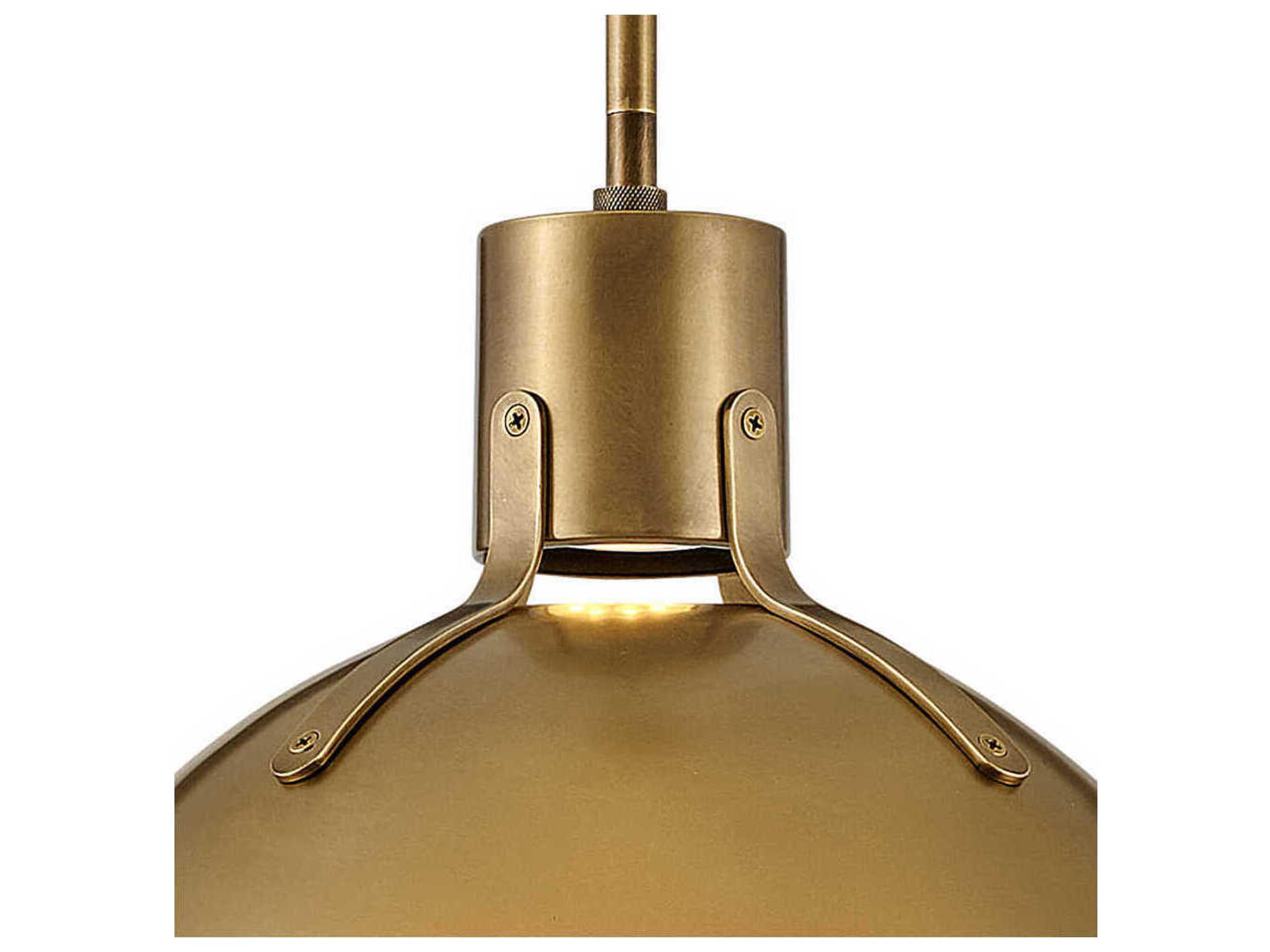 Hinkley Argo 1-Light Heritage Brass LED Bell Dome Pendant