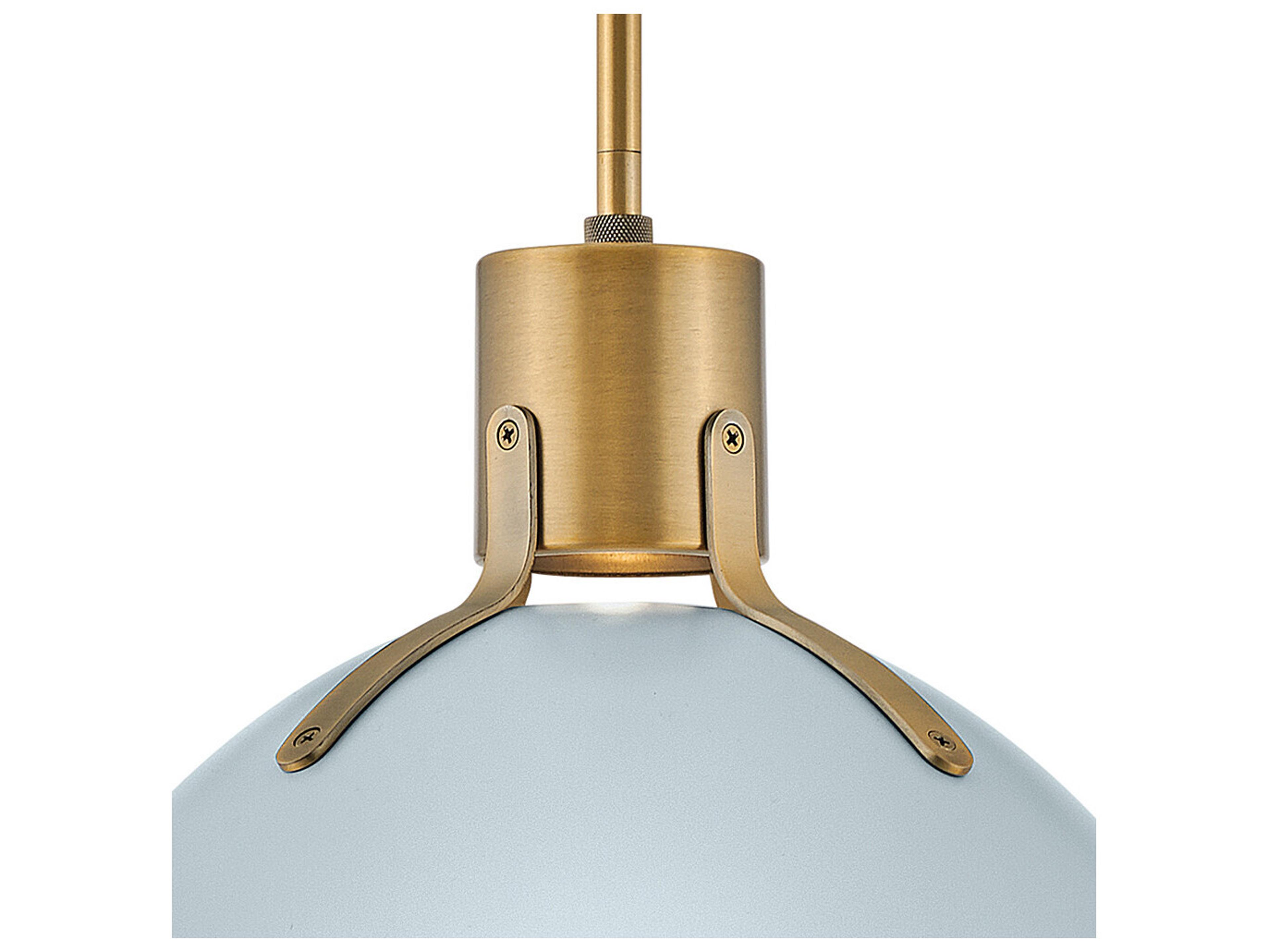 Hinkley Argo 1-Light Pale Blue Brass LED Dome Pendant