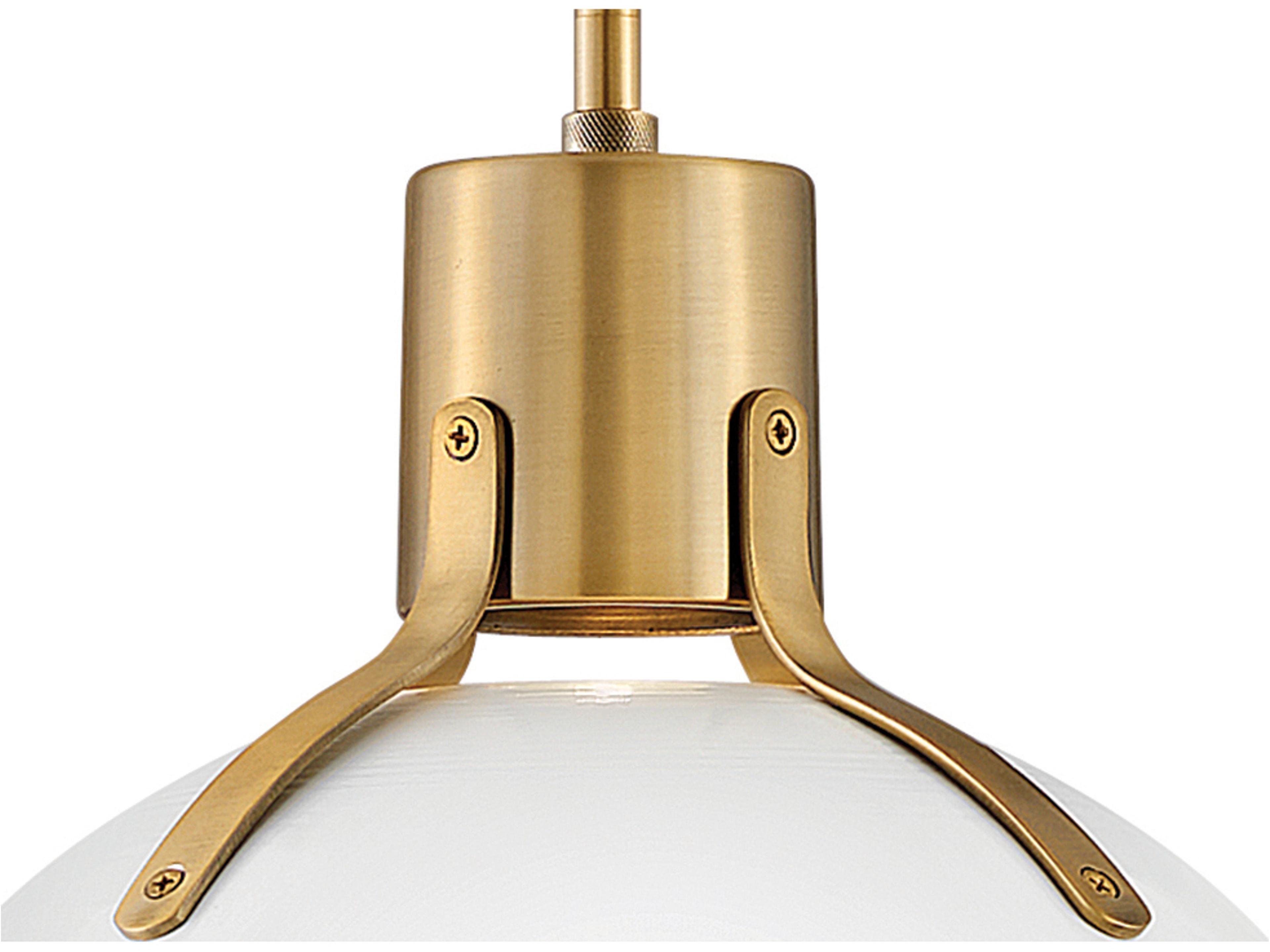Hinkley Argo 1-Light Polished White Brass LED Bell Pendant