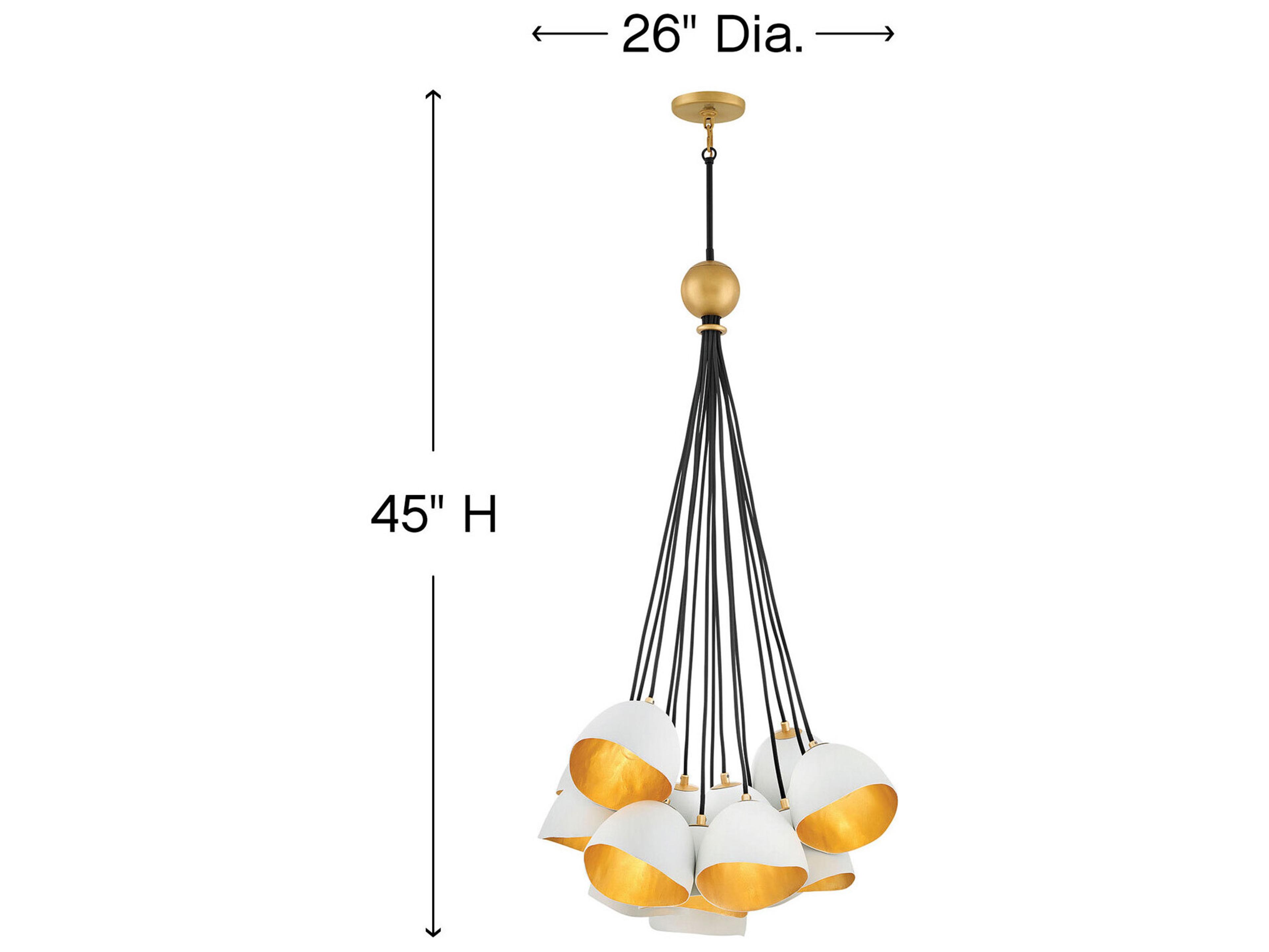 Hinkley Nula 1-Light Shell White Bell Pendant