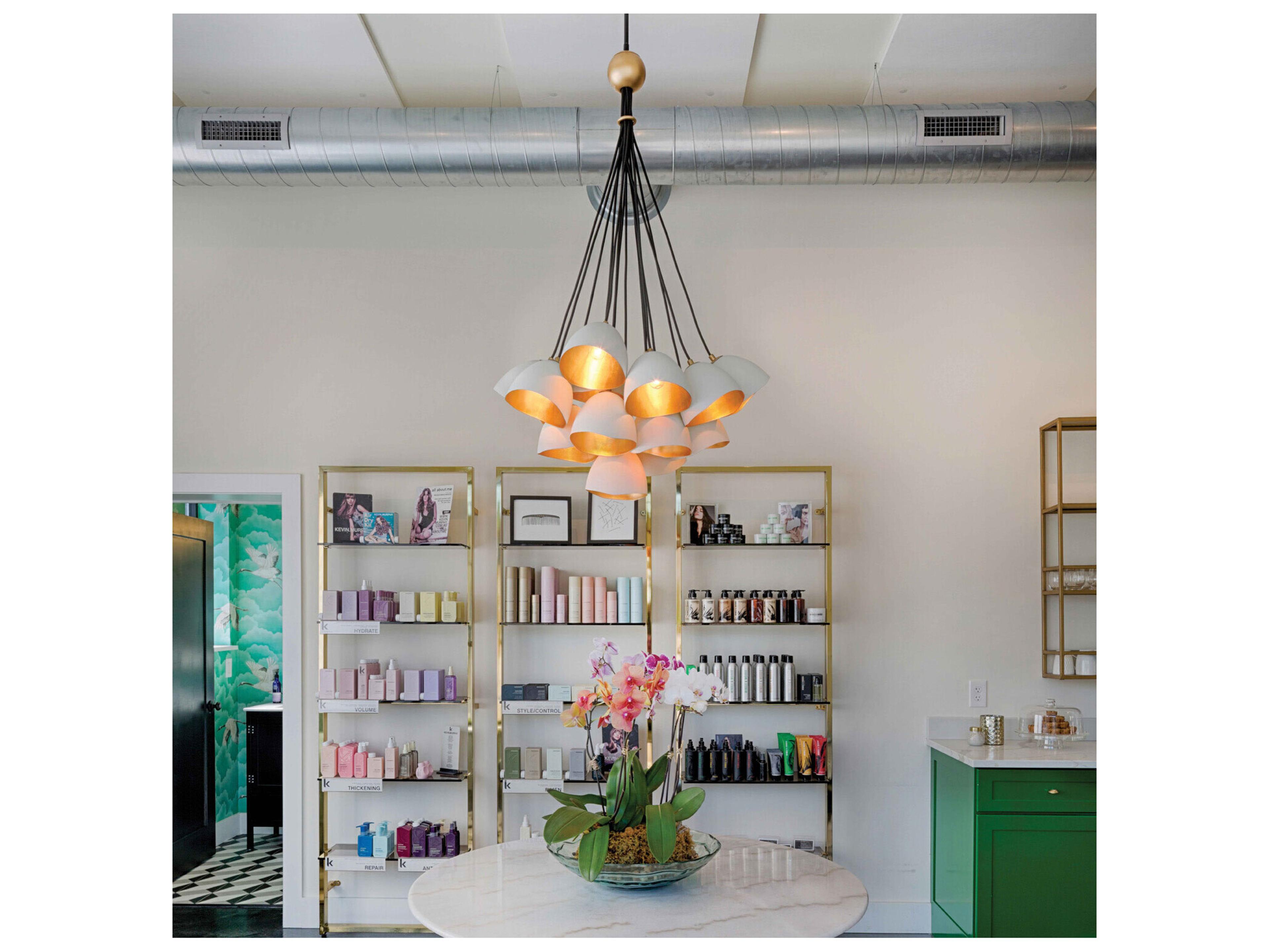 Hinkley Nula 1-Light Shell White Bell Pendant