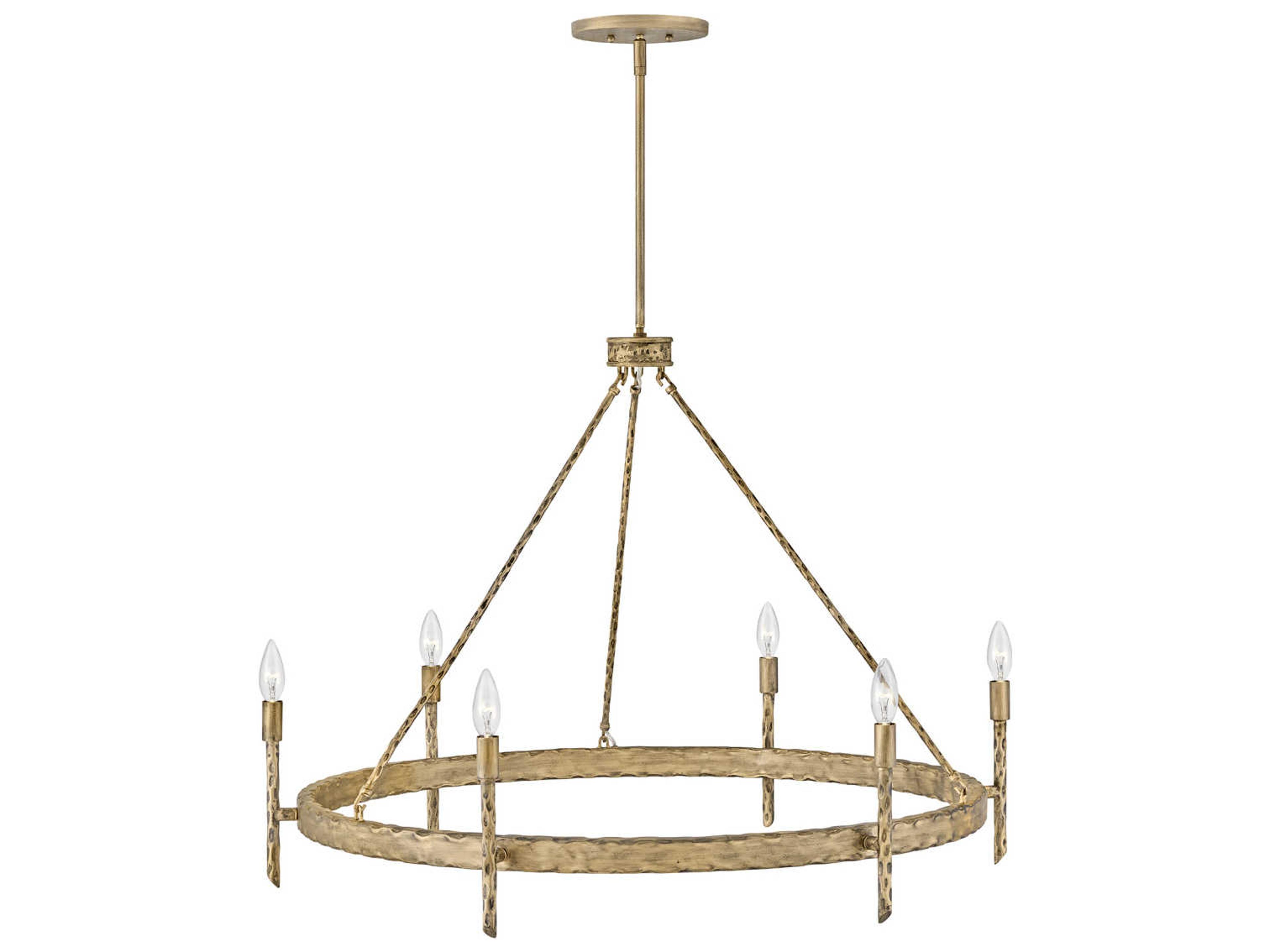 Tress 6-Light Champagne Gold Candelabra Chandelier
