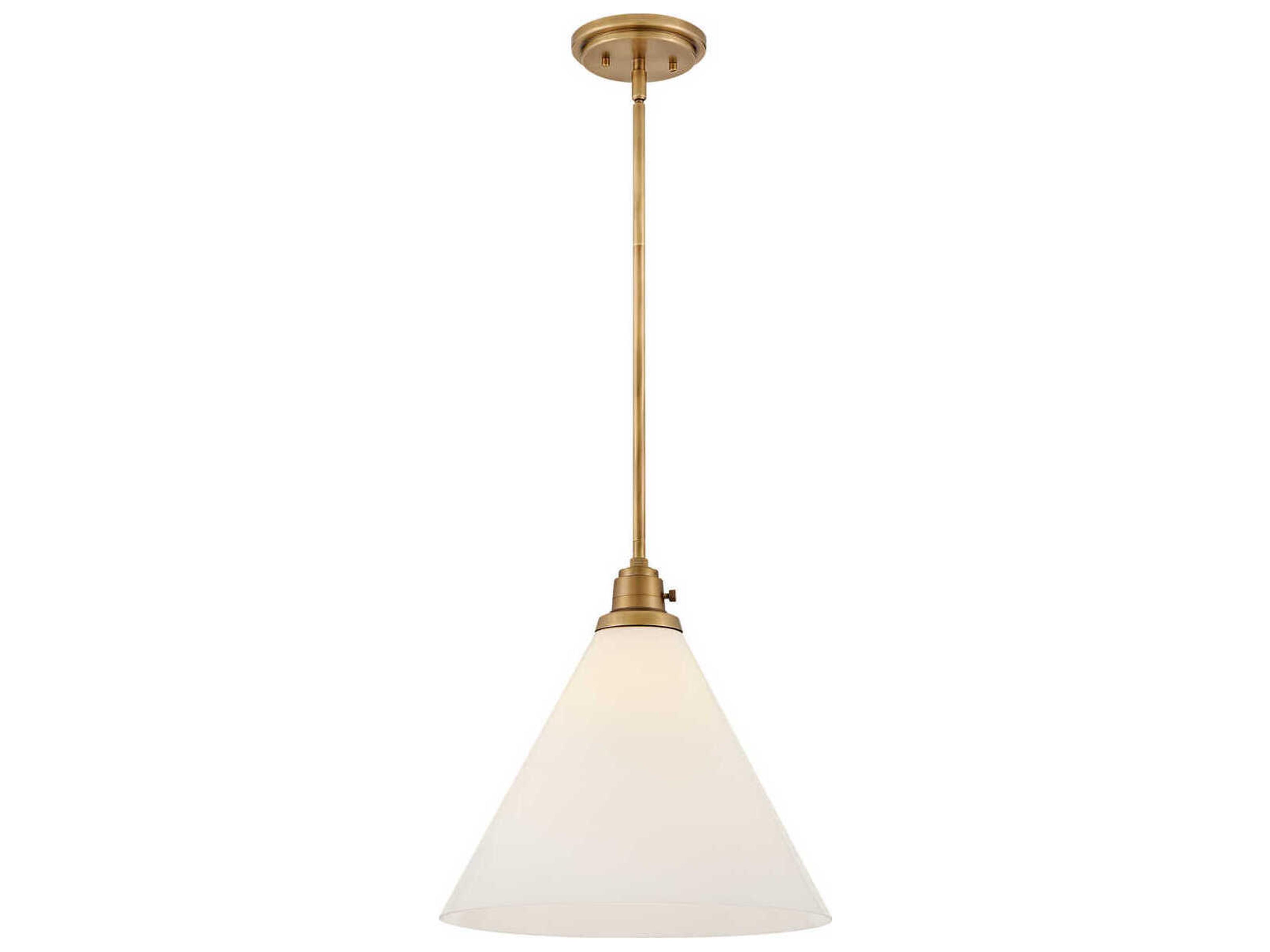 Arti 1-Light Heritage Brass Glass Pendant