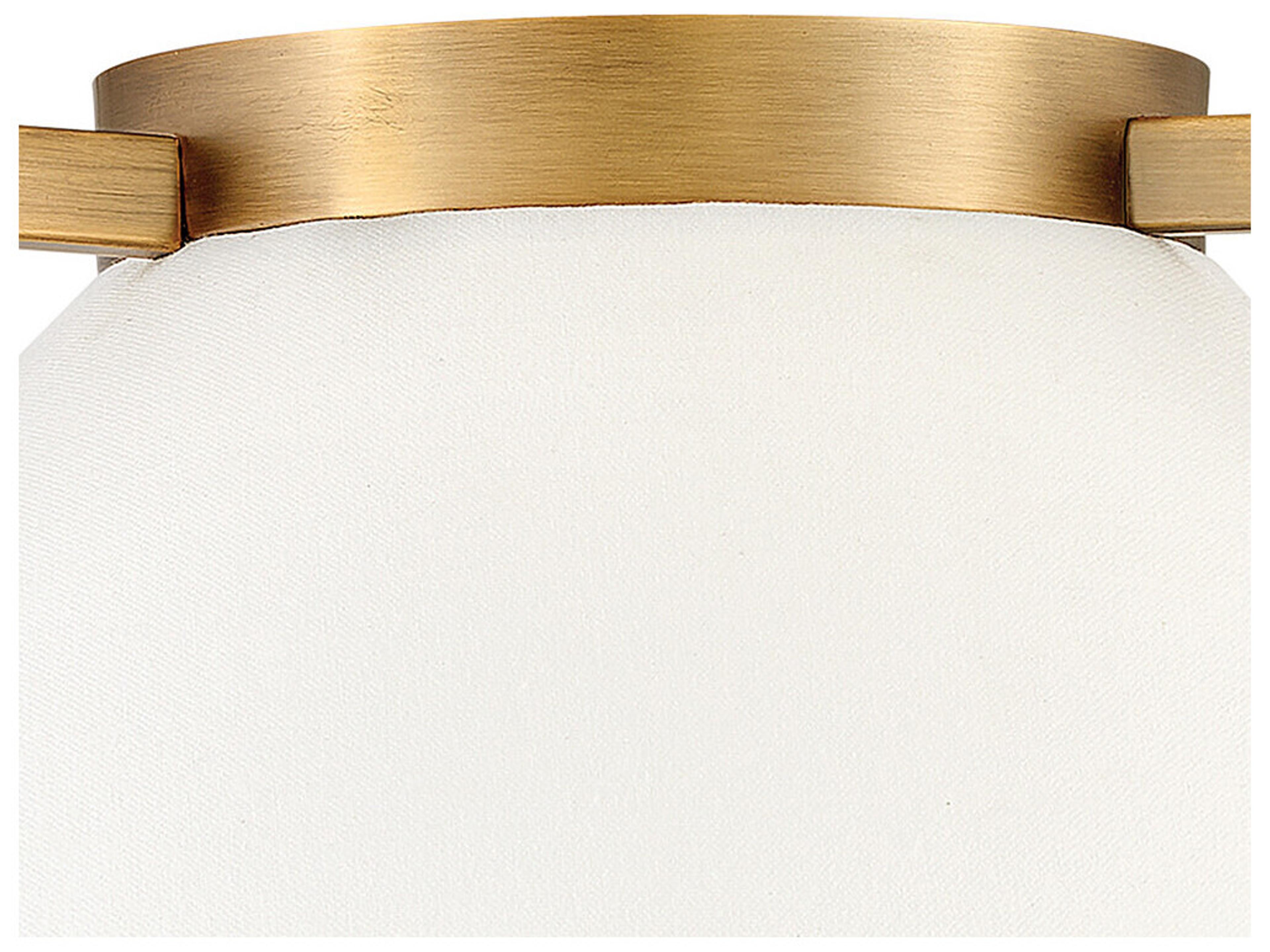 Hinkley Brushed Bronze White Glass LED Empire Flush Mount
