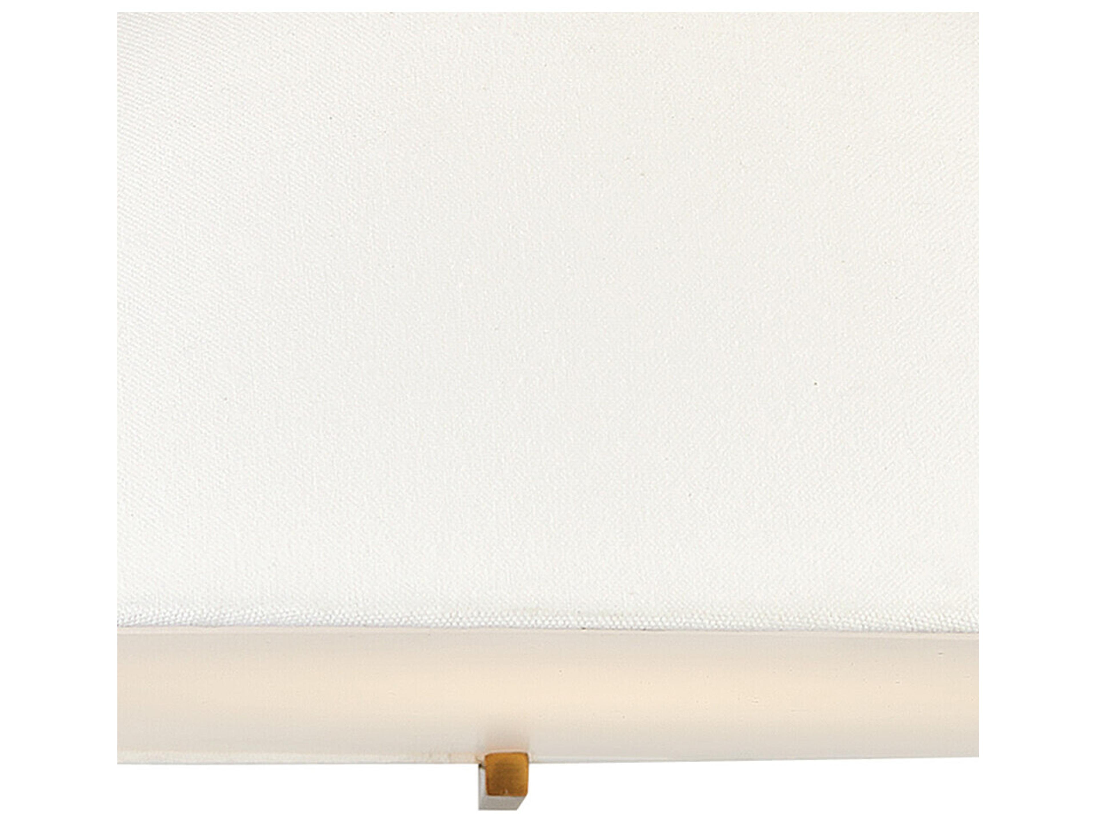 Hinkley Brushed Bronze White Glass LED Empire Flush Mount