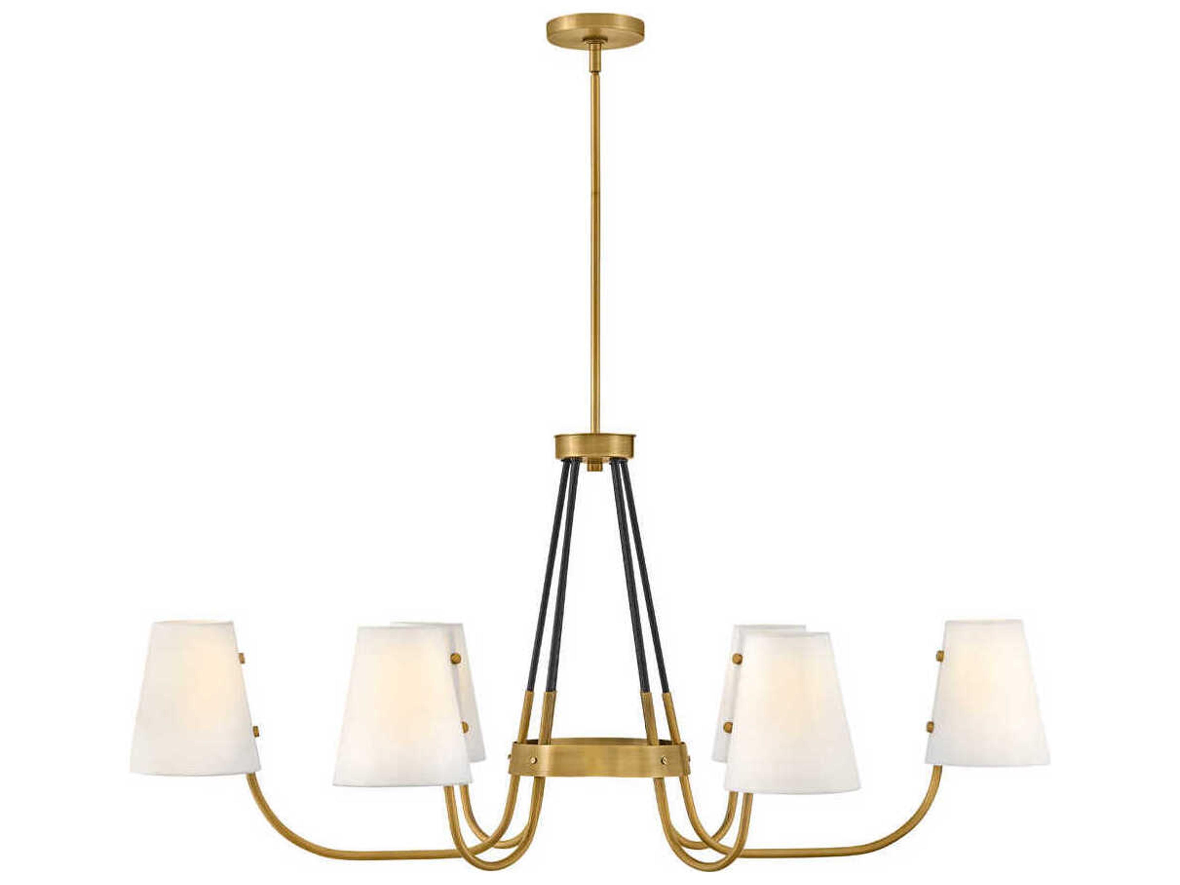 Aston 6-Light Heritage Brass Chandelier