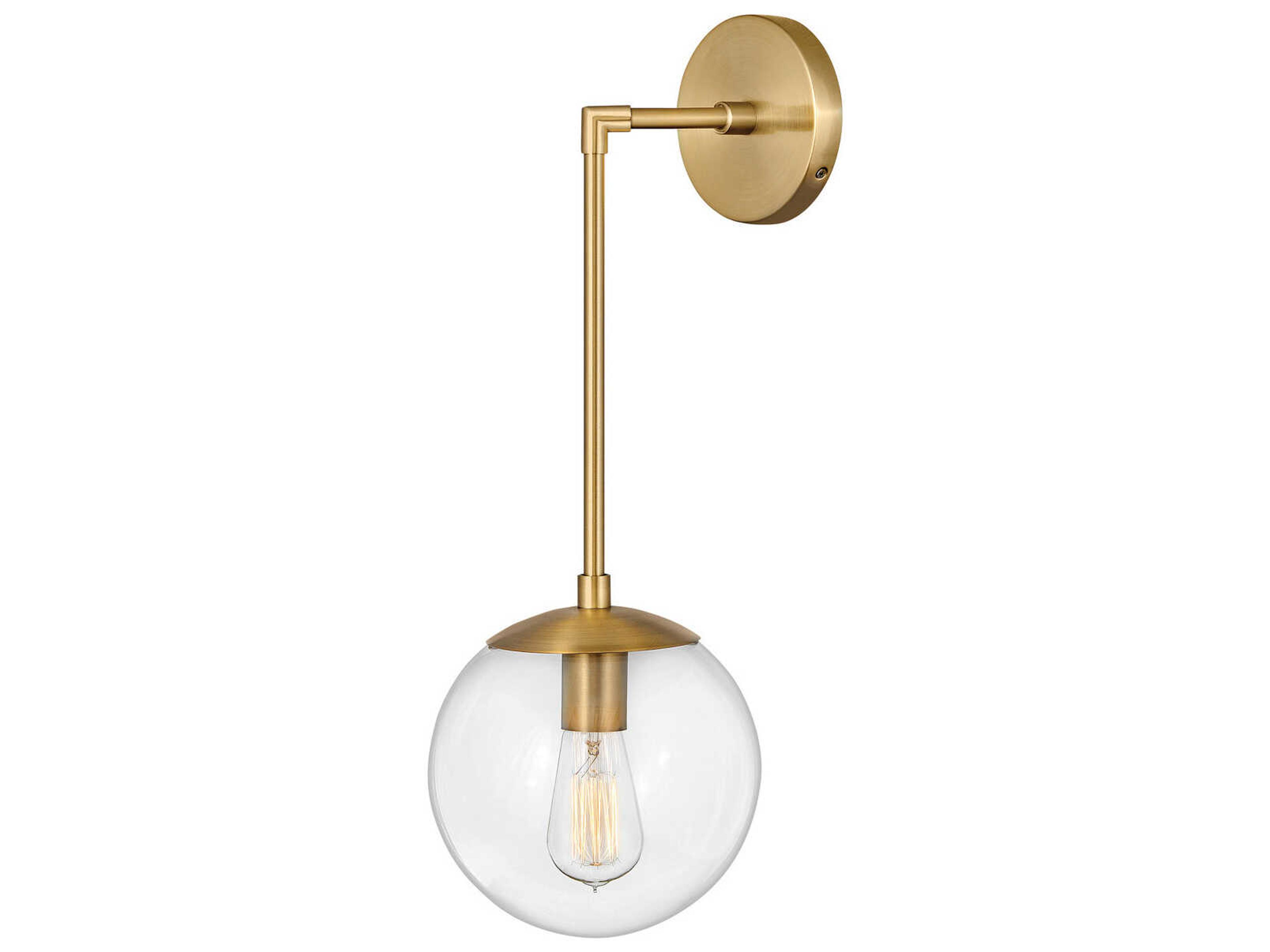 Warby 1-Light Heritage Brass Wall Sconce