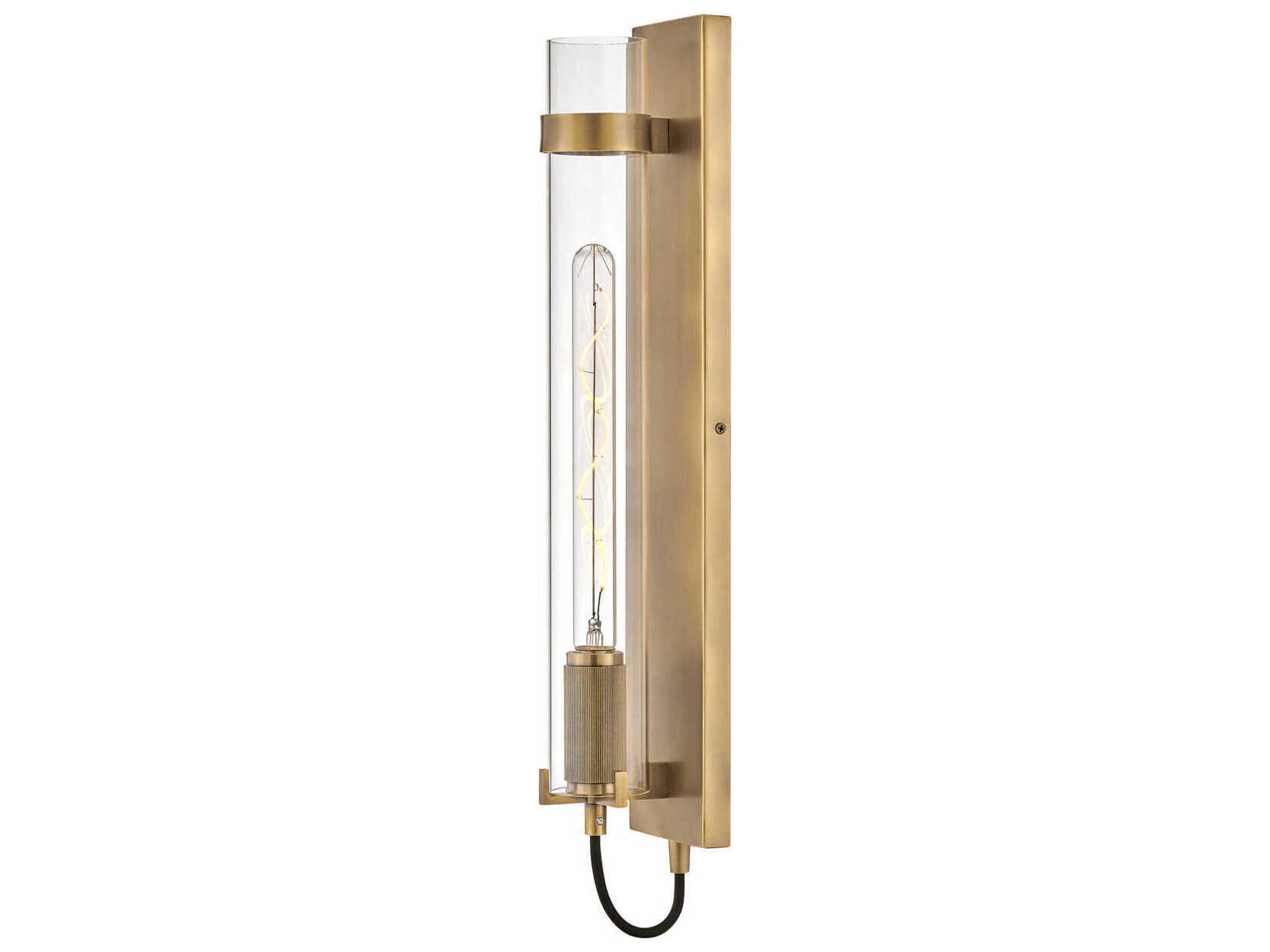 Ryden 1-Light Heritage Brass Glass LED Wall Sconce