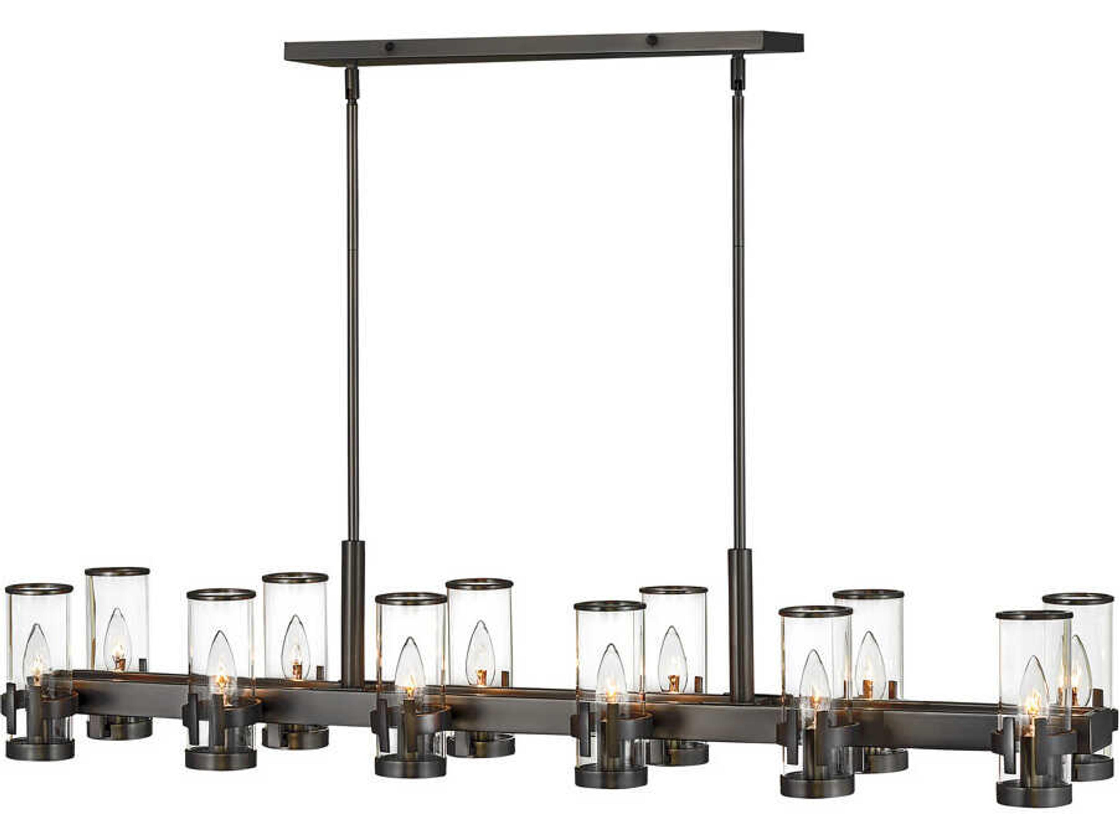 Reeve 12-Light Black Oxide Cylinder Island Pendant