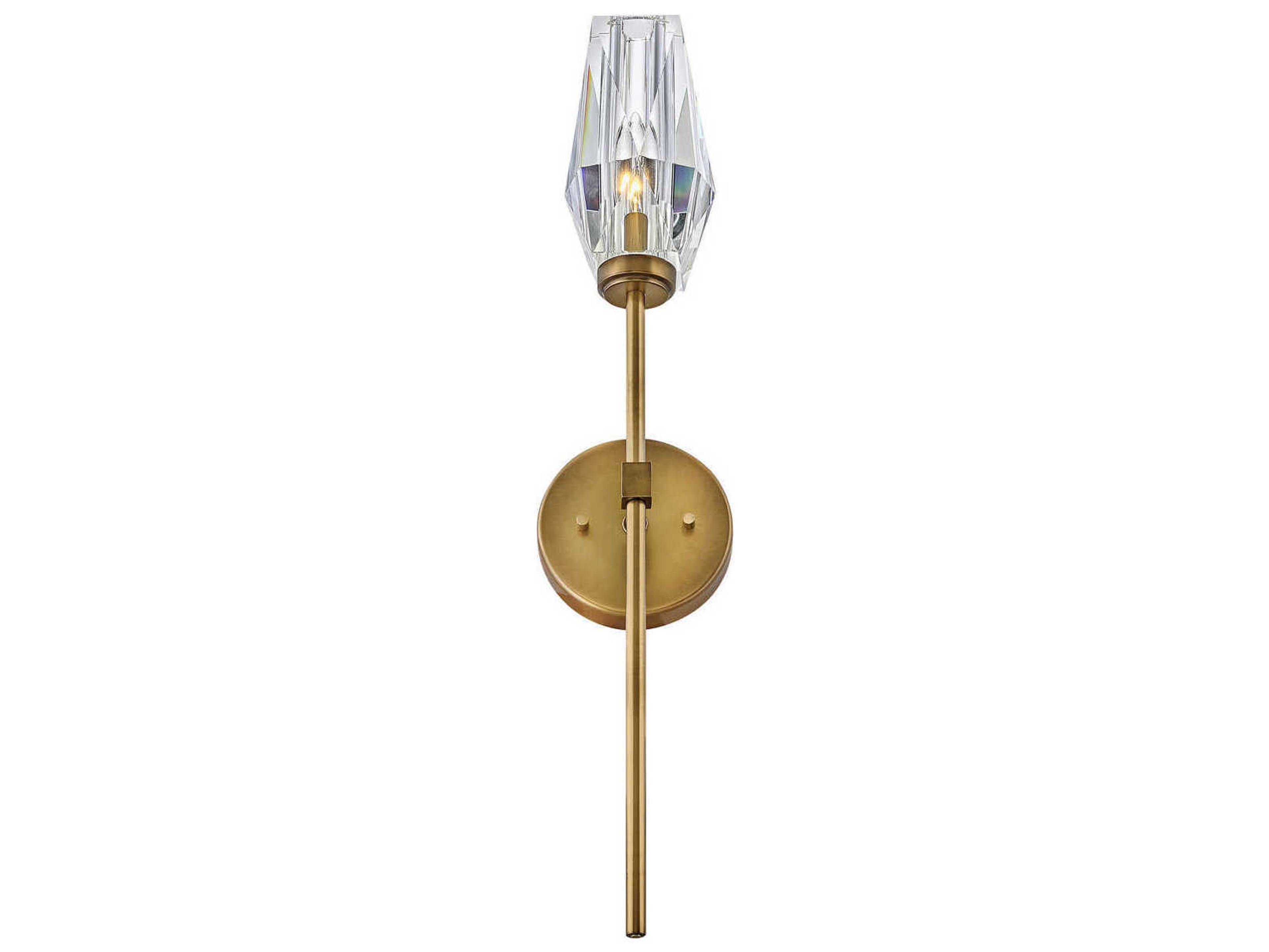 Hinkley Ana 1-Light Heritage Brass Crystal Wall Sconce