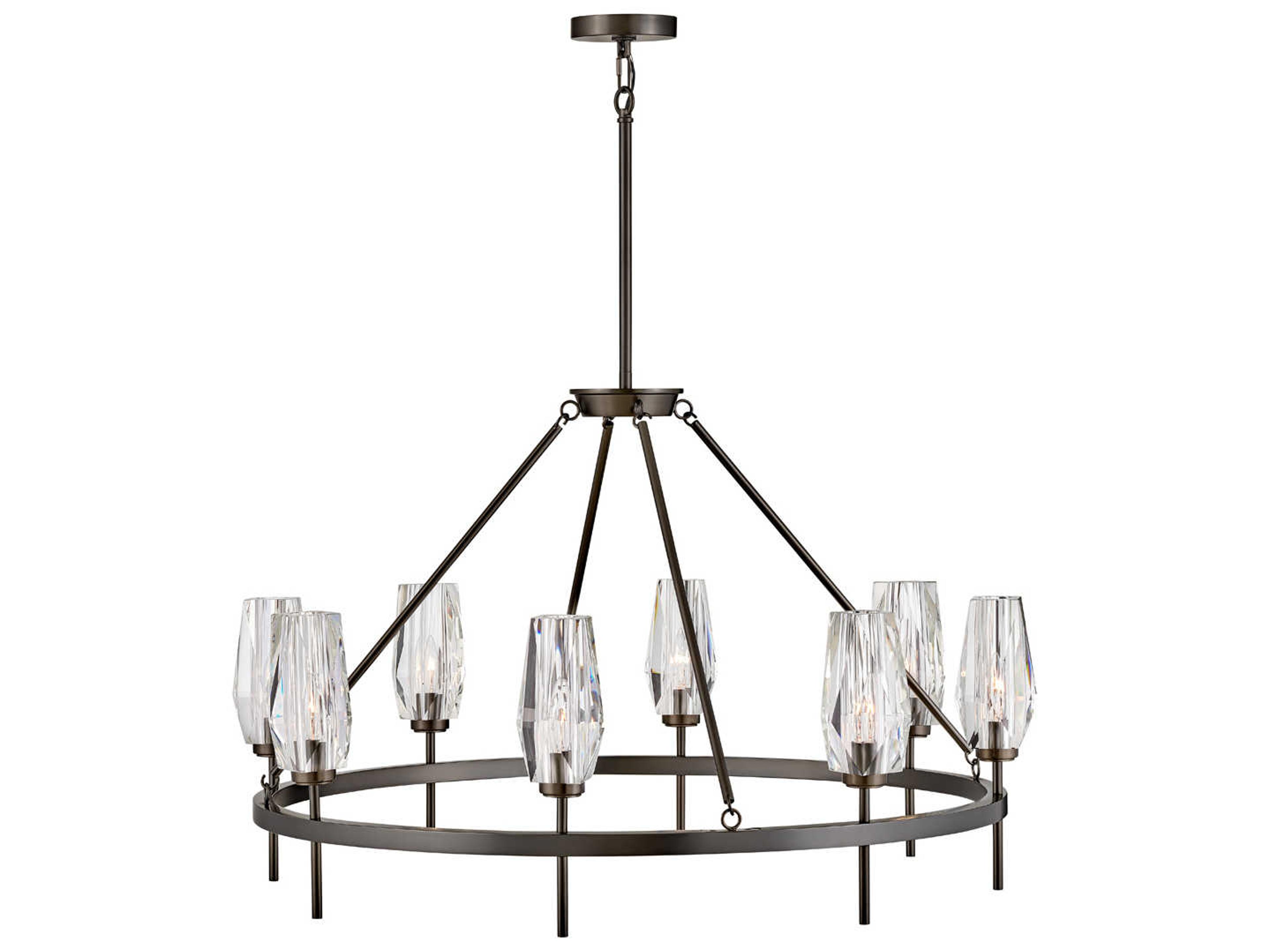 Ana 8-Light Black Oxide Crystal Chandelier
