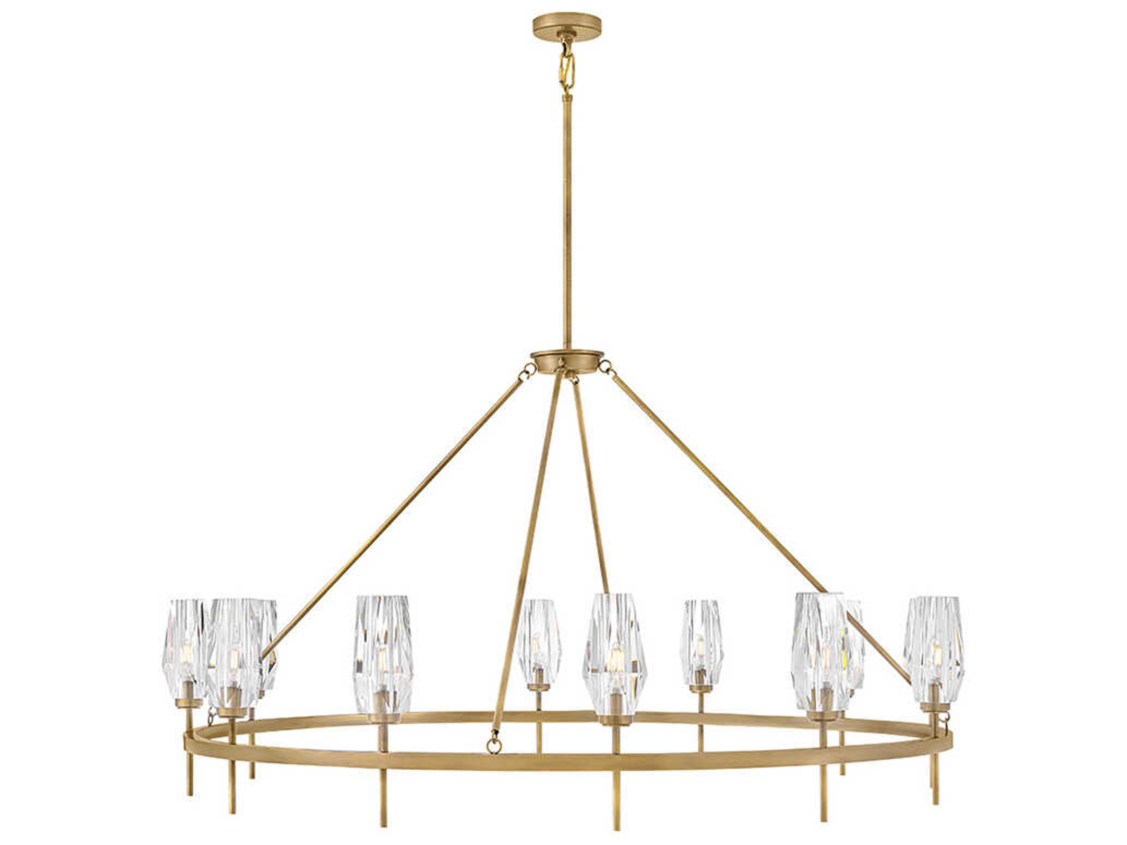Ana 12-Light Heritage Brass Candelabra Chandelier