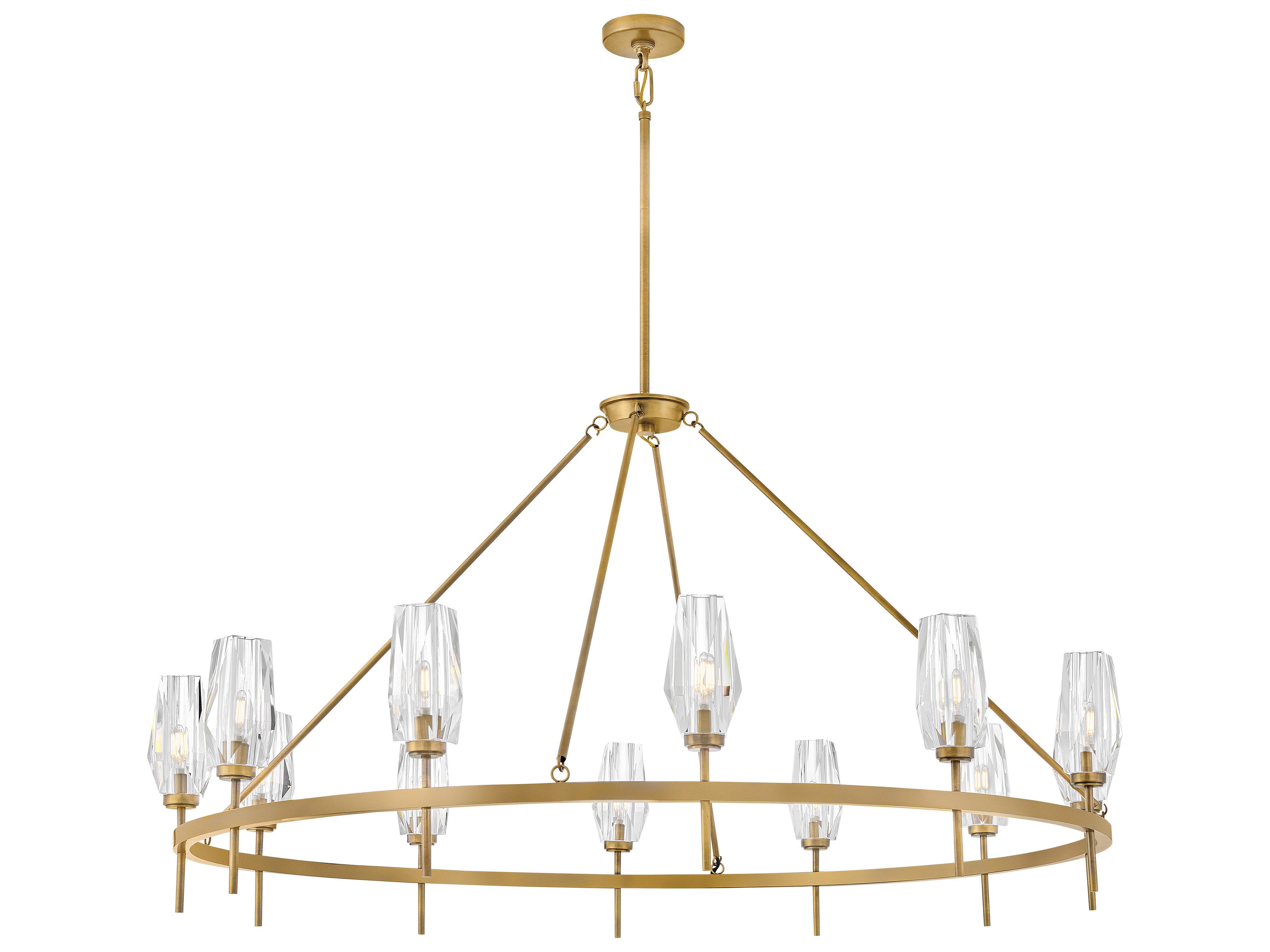 Hinkley Ana 12-Light Heritage Brass Candelabra Chandelier