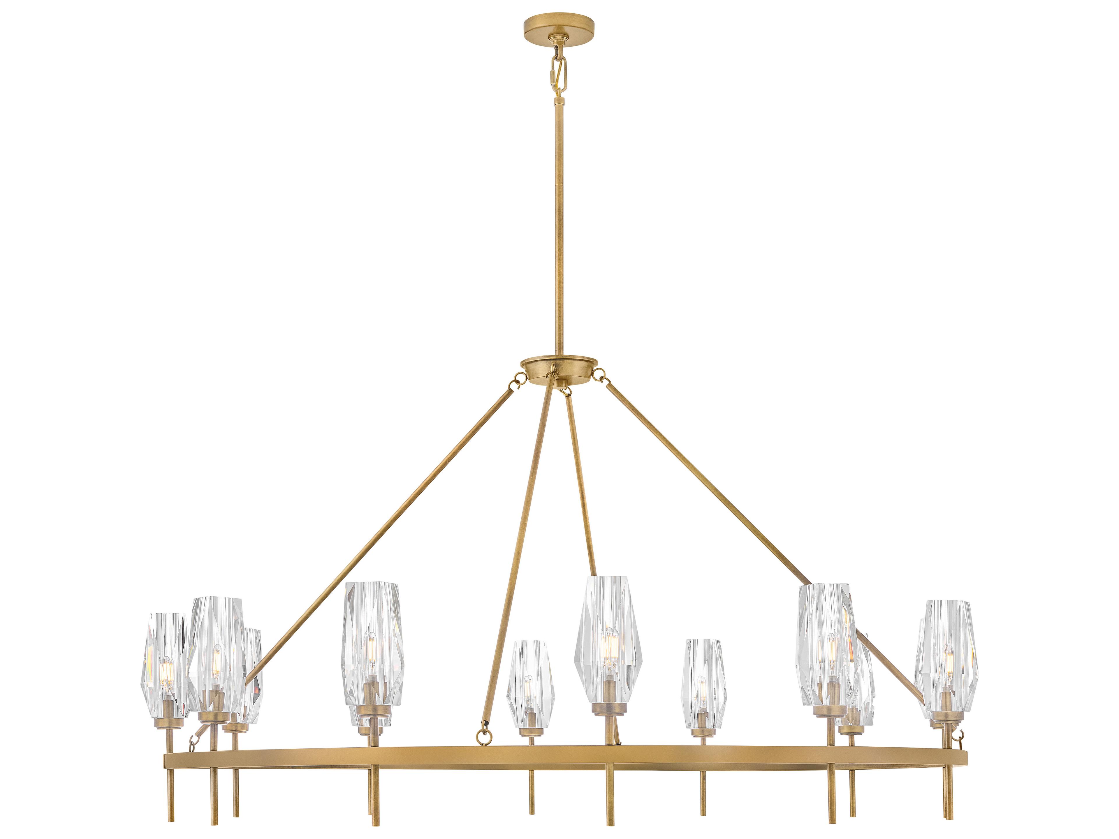 Hinkley Ana 12-Light Heritage Brass Candelabra Chandelier