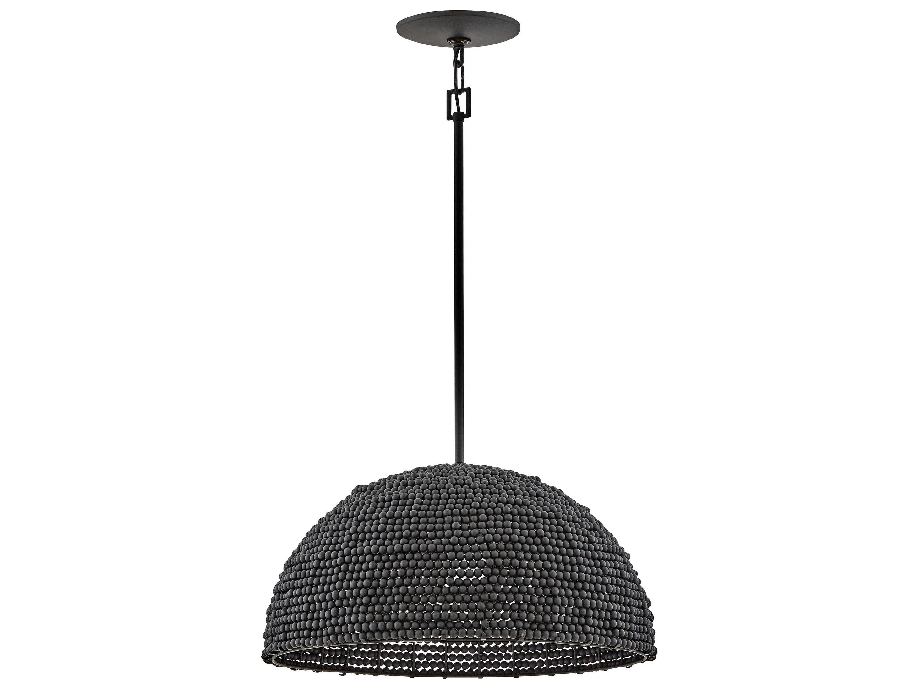 Dalia 1-Light Black Dome Pendant
