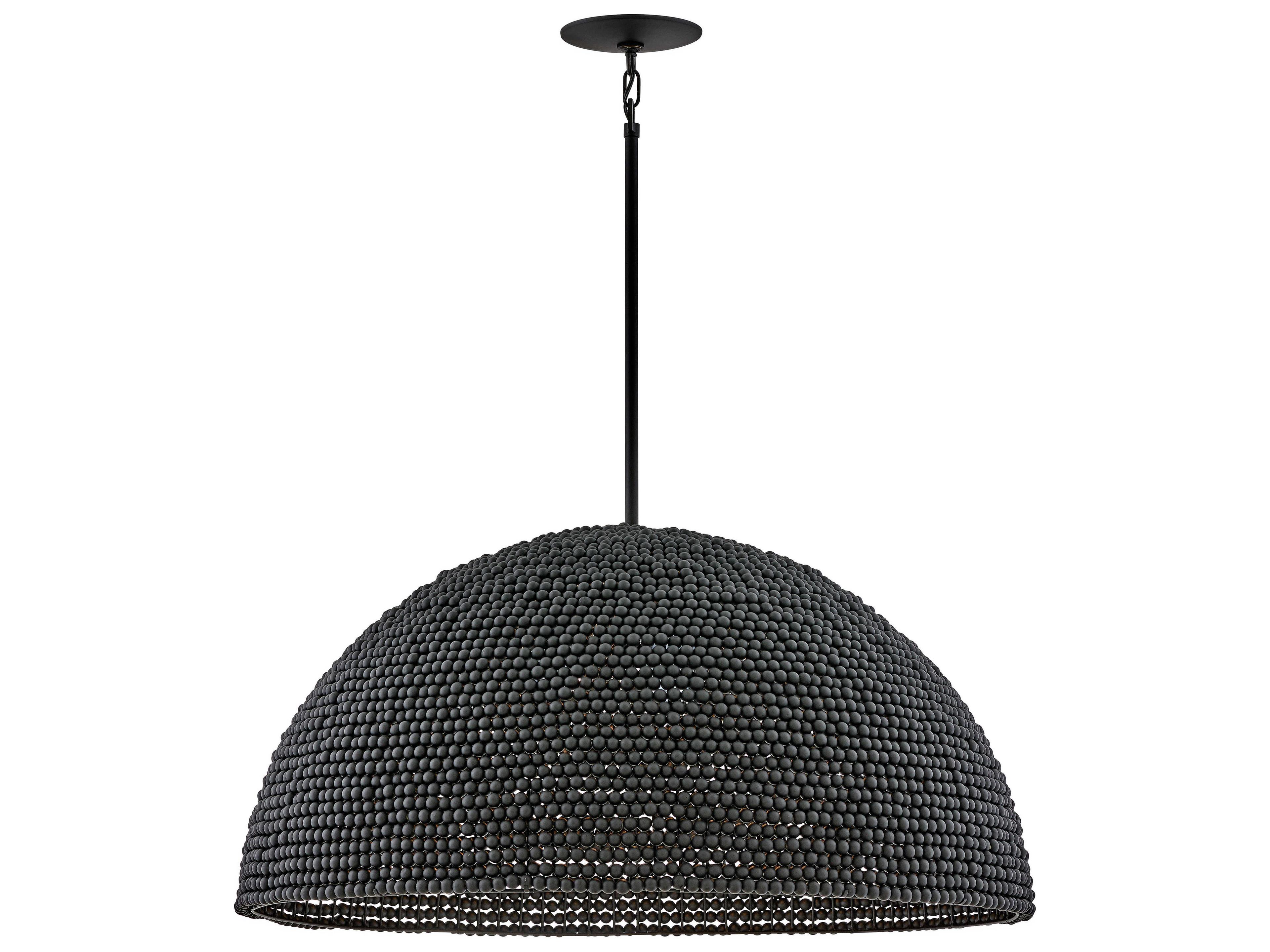 Dalia 3-Light Black Dome Pendant
