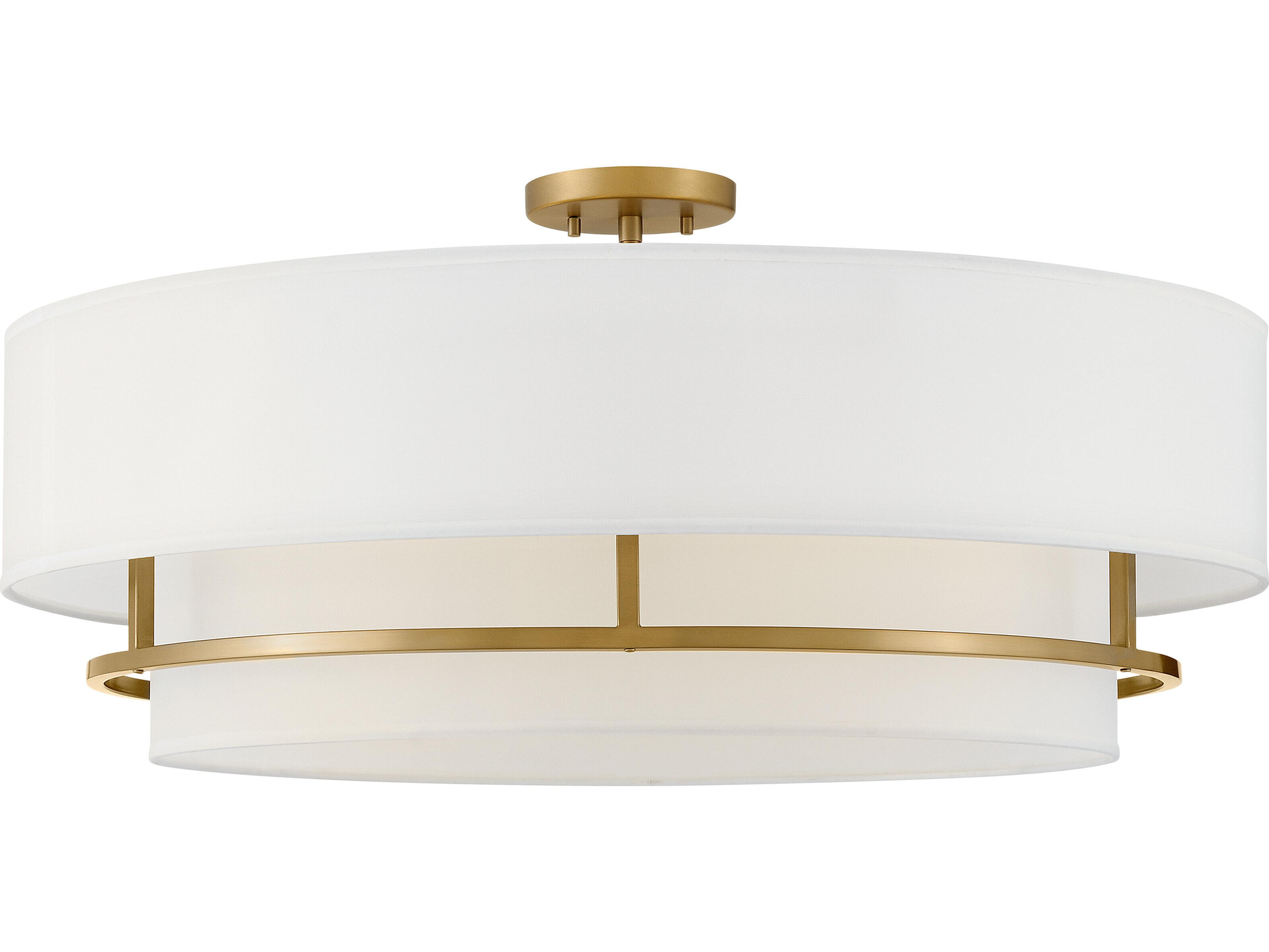 Hinkley Graham 4-Light Lacquered Brass LED Tiered Semi Flush Mount