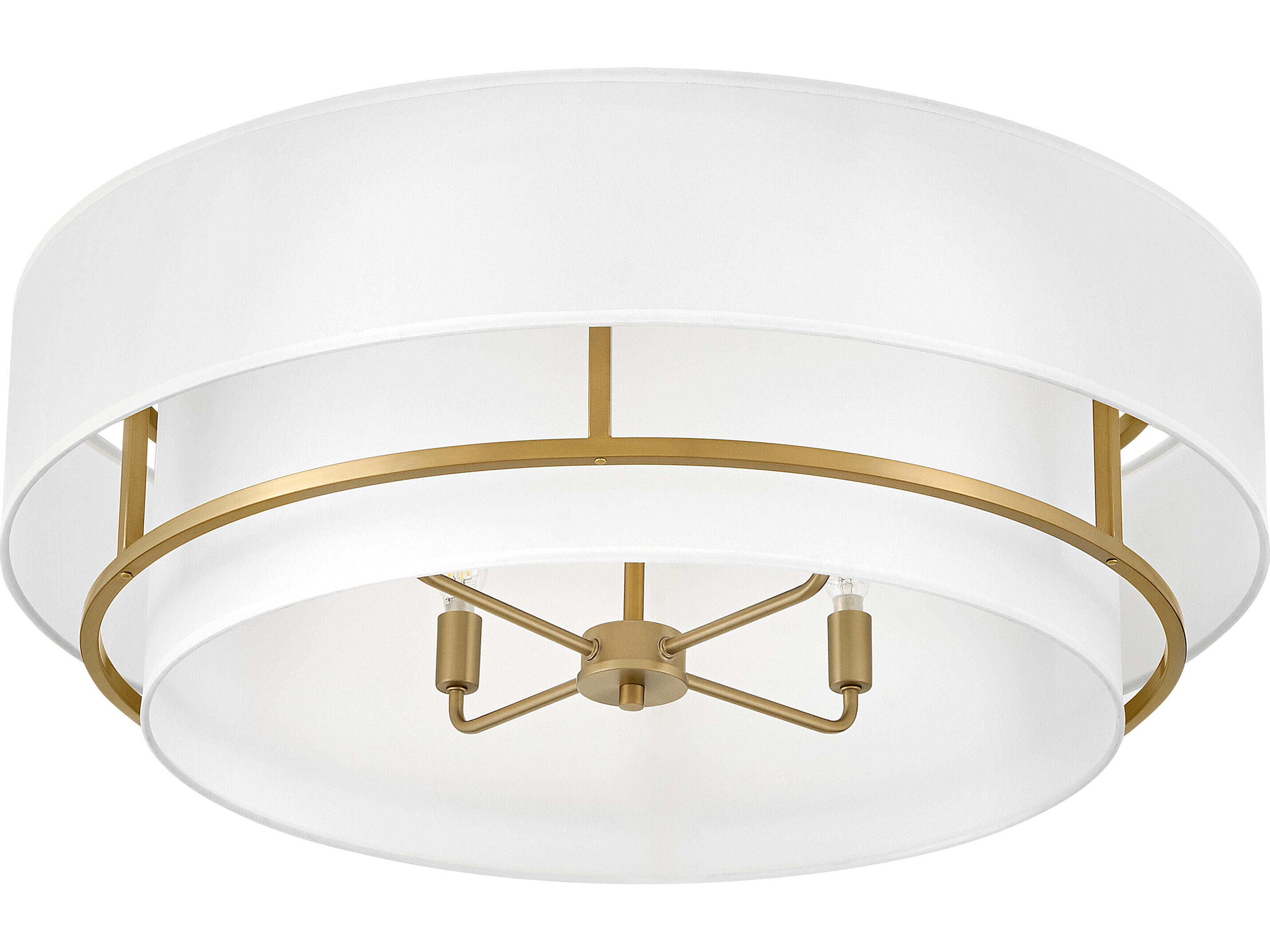Hinkley Graham 4-Light Lacquered Brass LED Tiered Semi Flush Mount