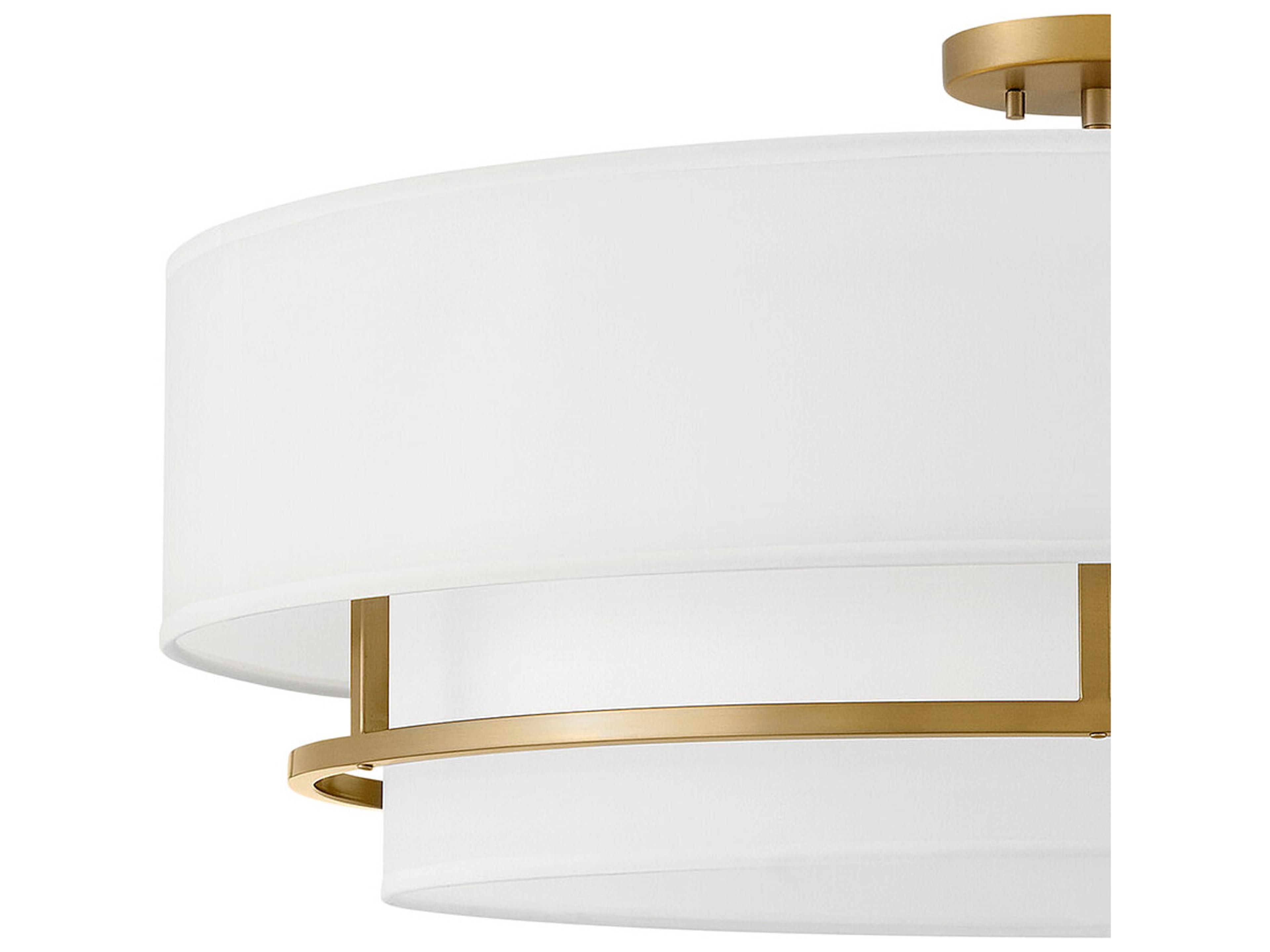 Hinkley Graham 4-Light Lacquered Brass LED Tiered Semi Flush Mount