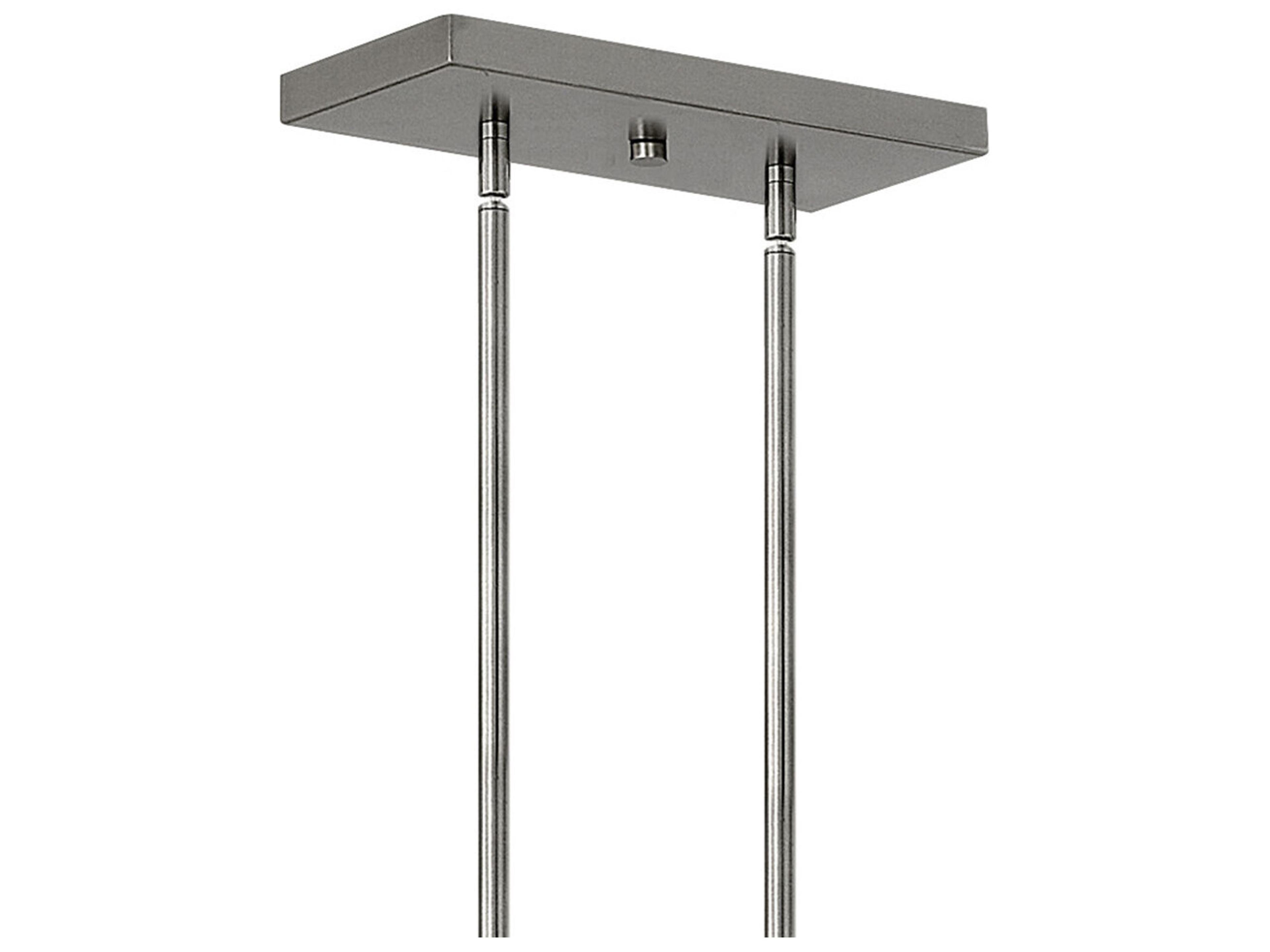 Hinkley Latitude 4-Light Brushed Nickel Glass Geometric Island Pendant