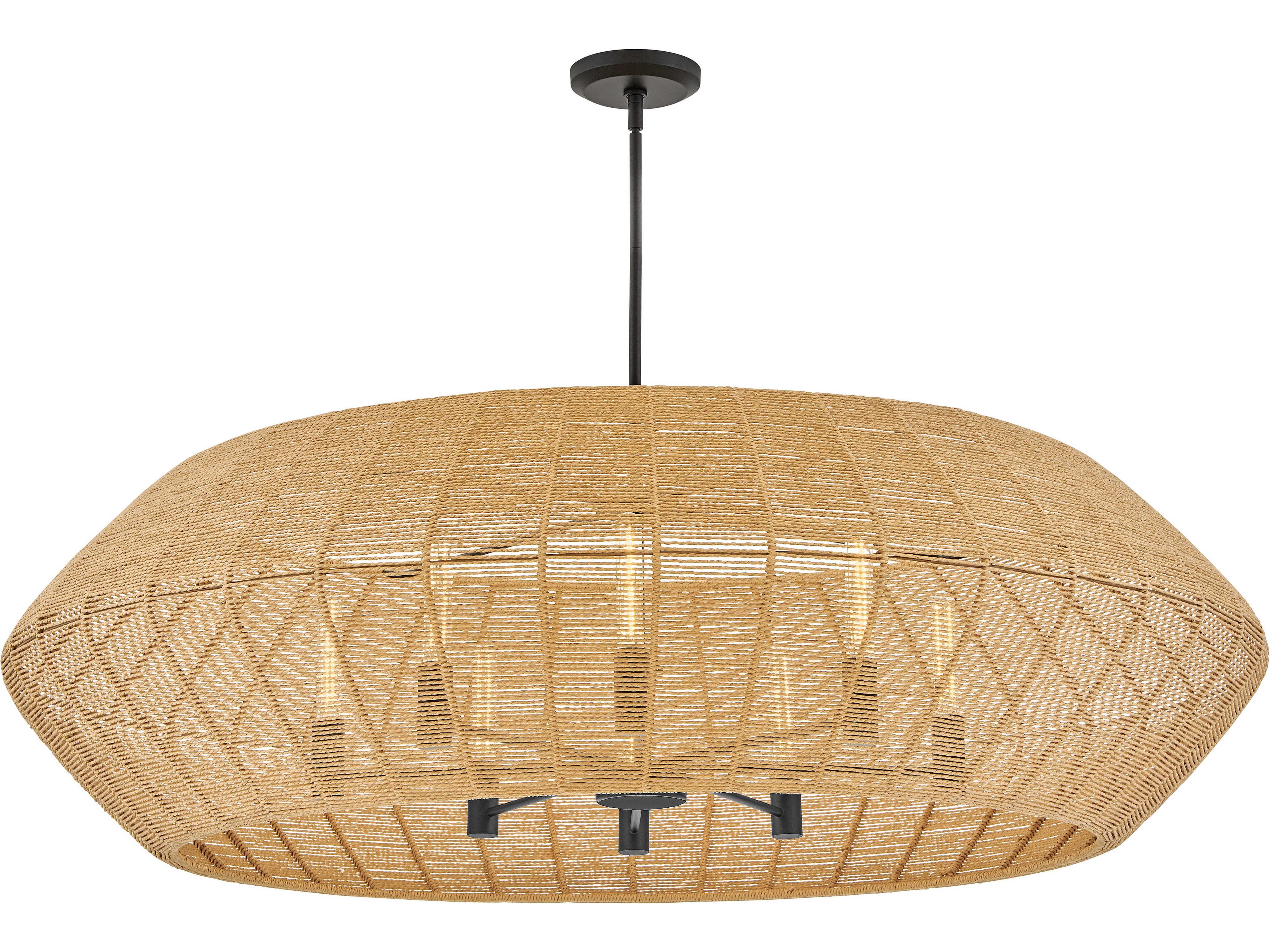 Hinkley Luca 8-Light Black Brown Chandelier