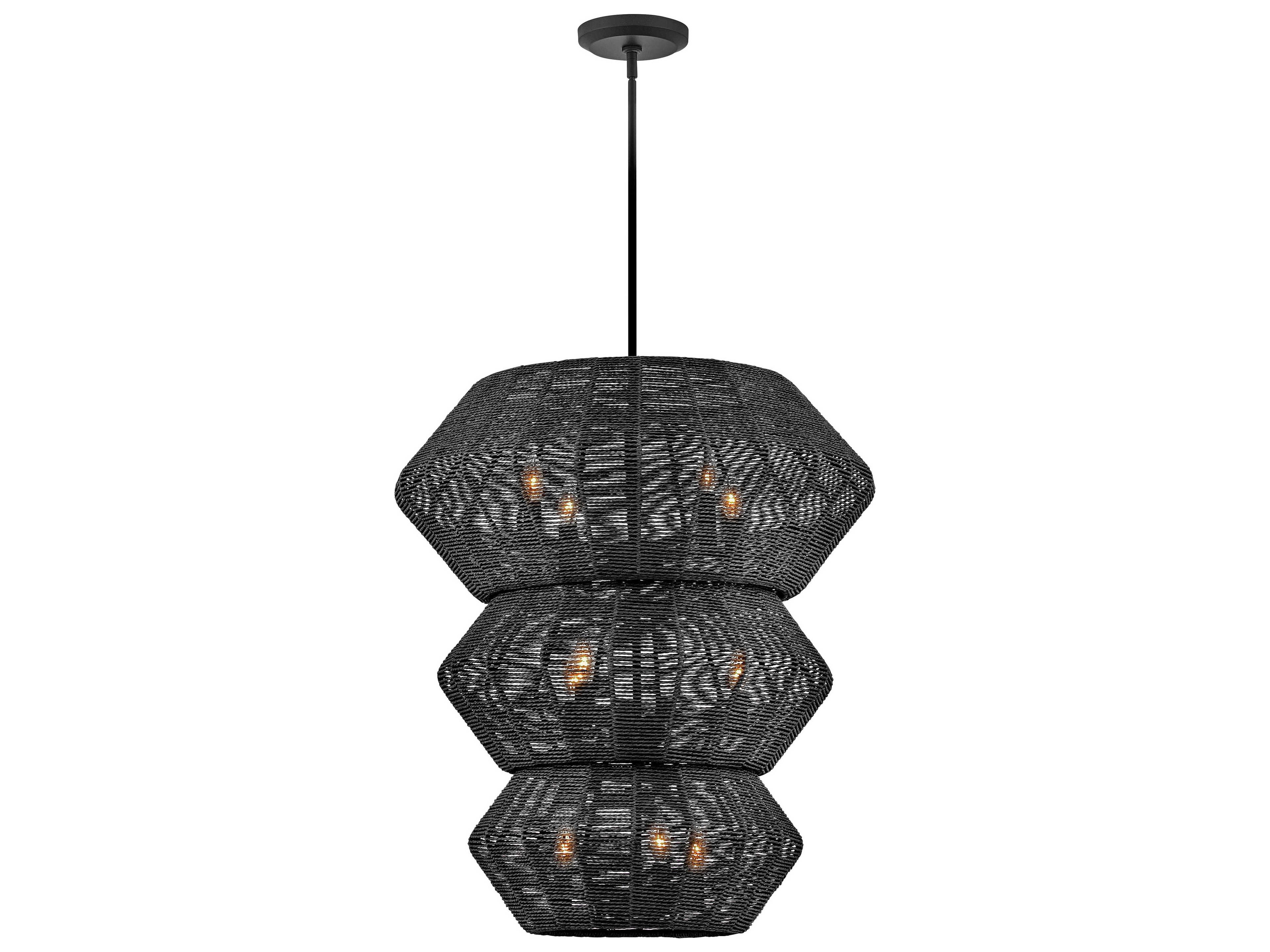 Hinkley Luca 10-Light Black Candelabra Chandelier