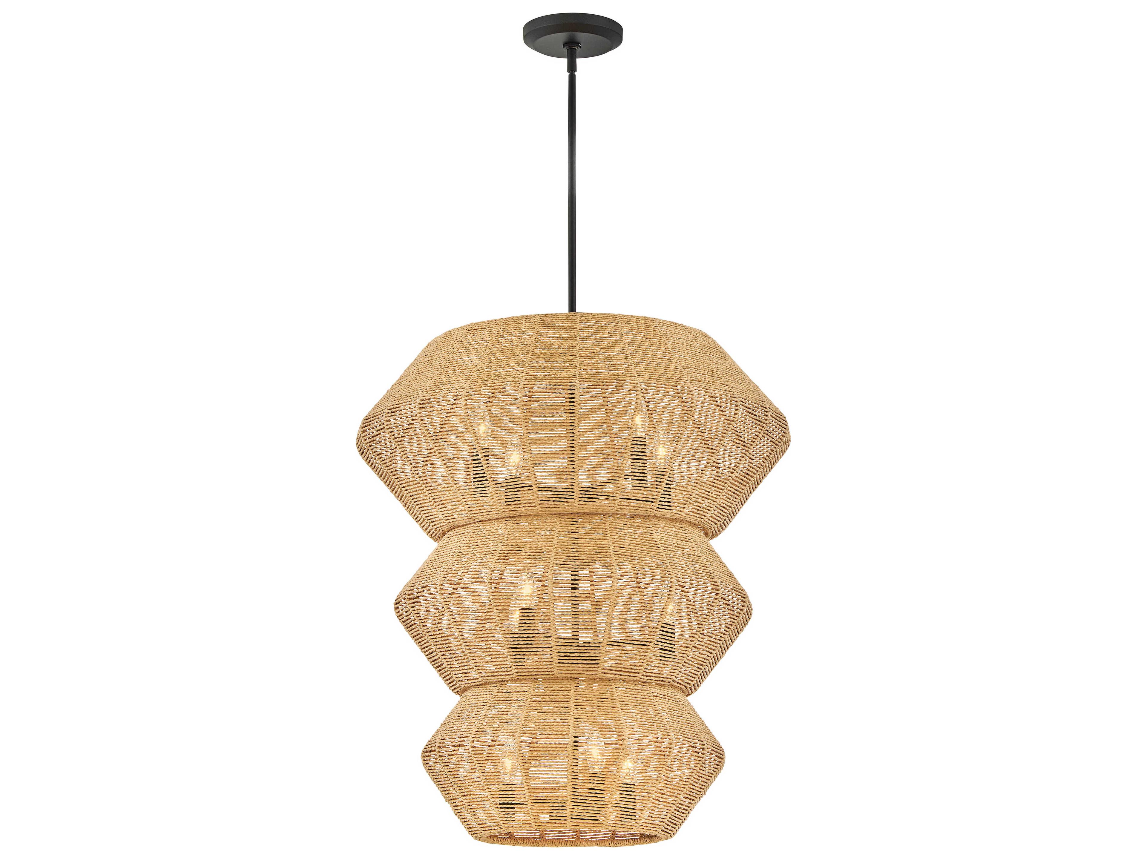 Hinkley Luca 10-Light Black Brown Candelabra Chandelier