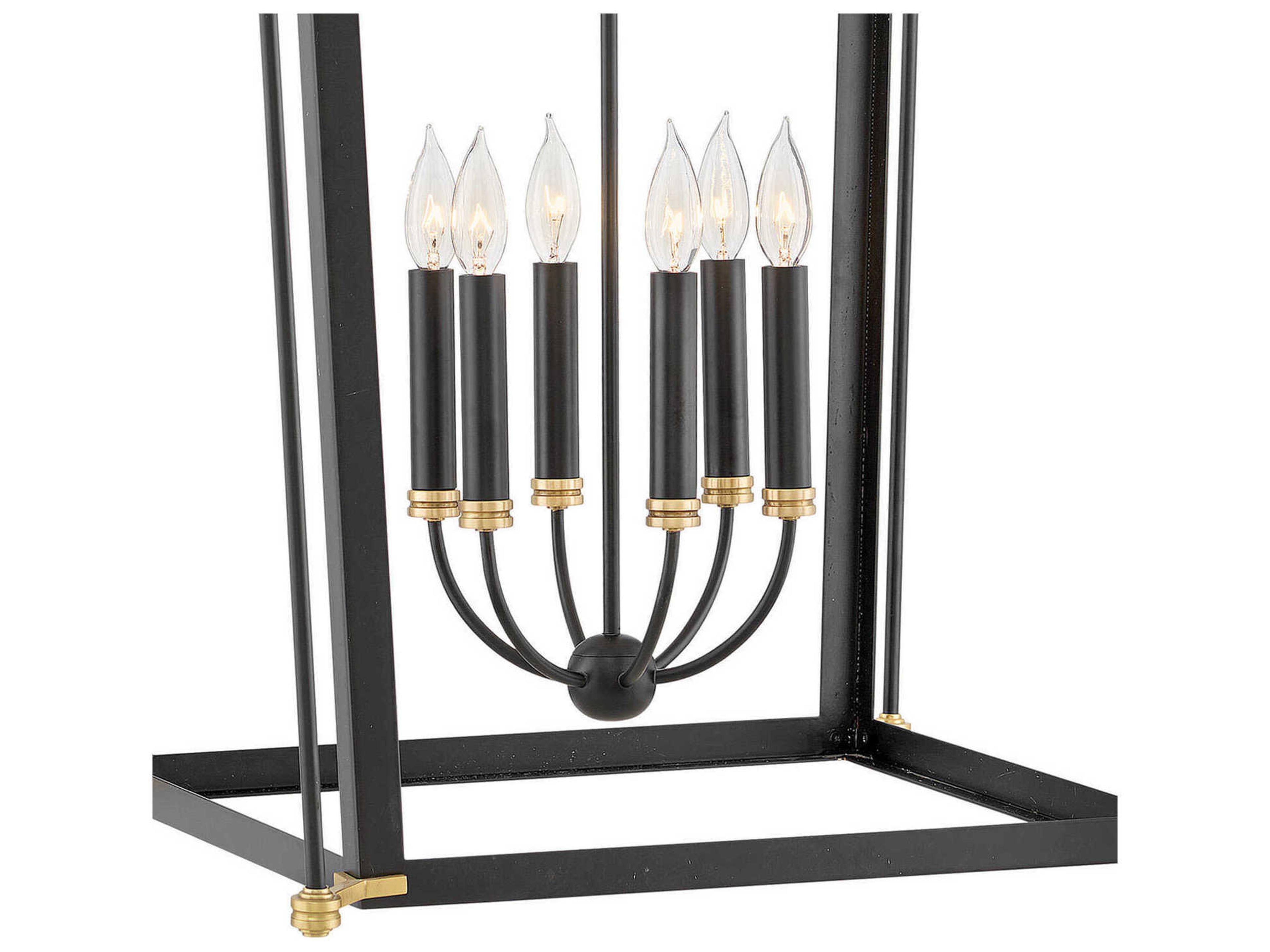 Hinkley Selby 6-Light Black Bronze Candelabra Chandelier