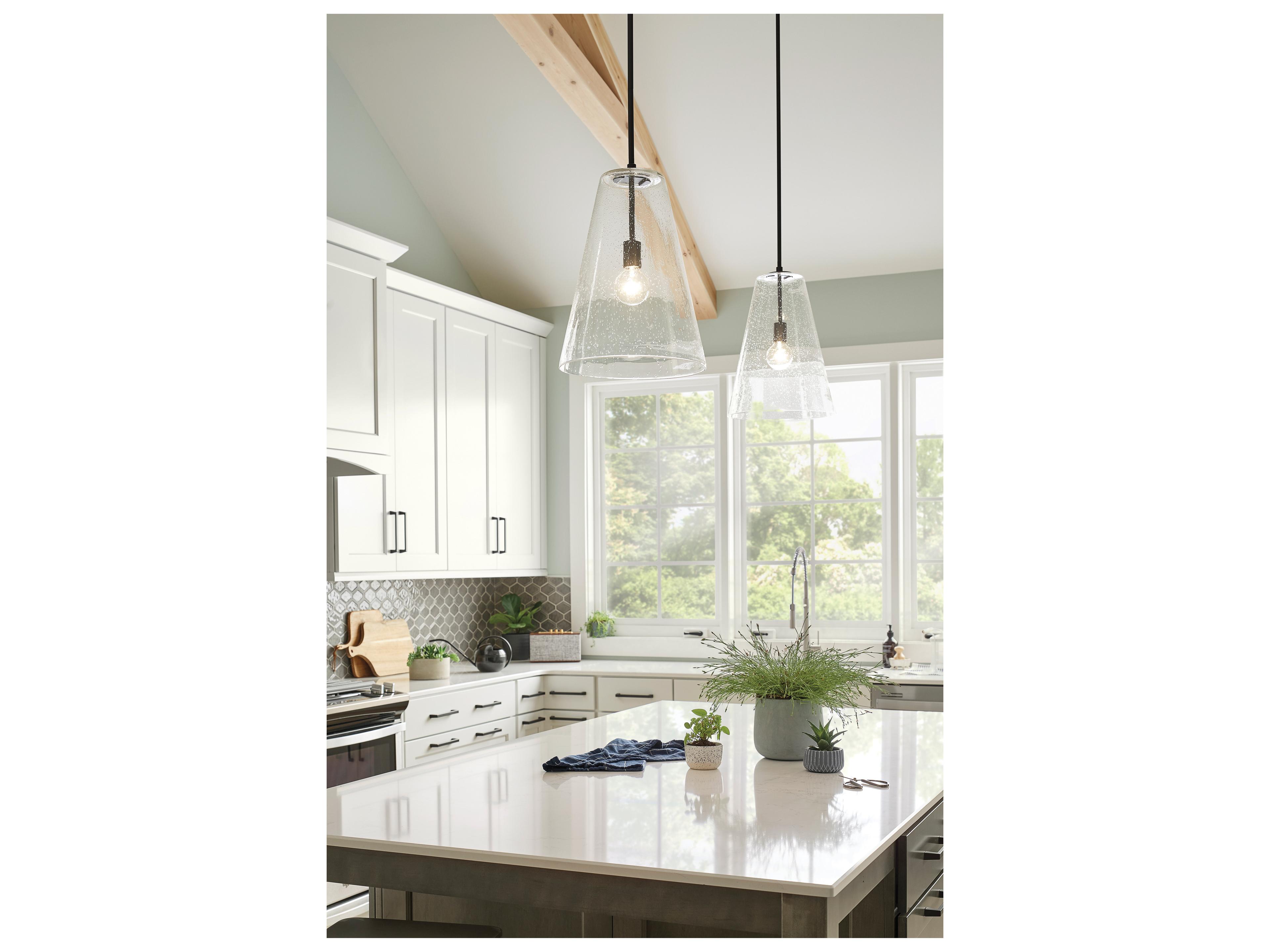 Hinkley Vance 1-Light Heritage Brass Glass Mini Pendant