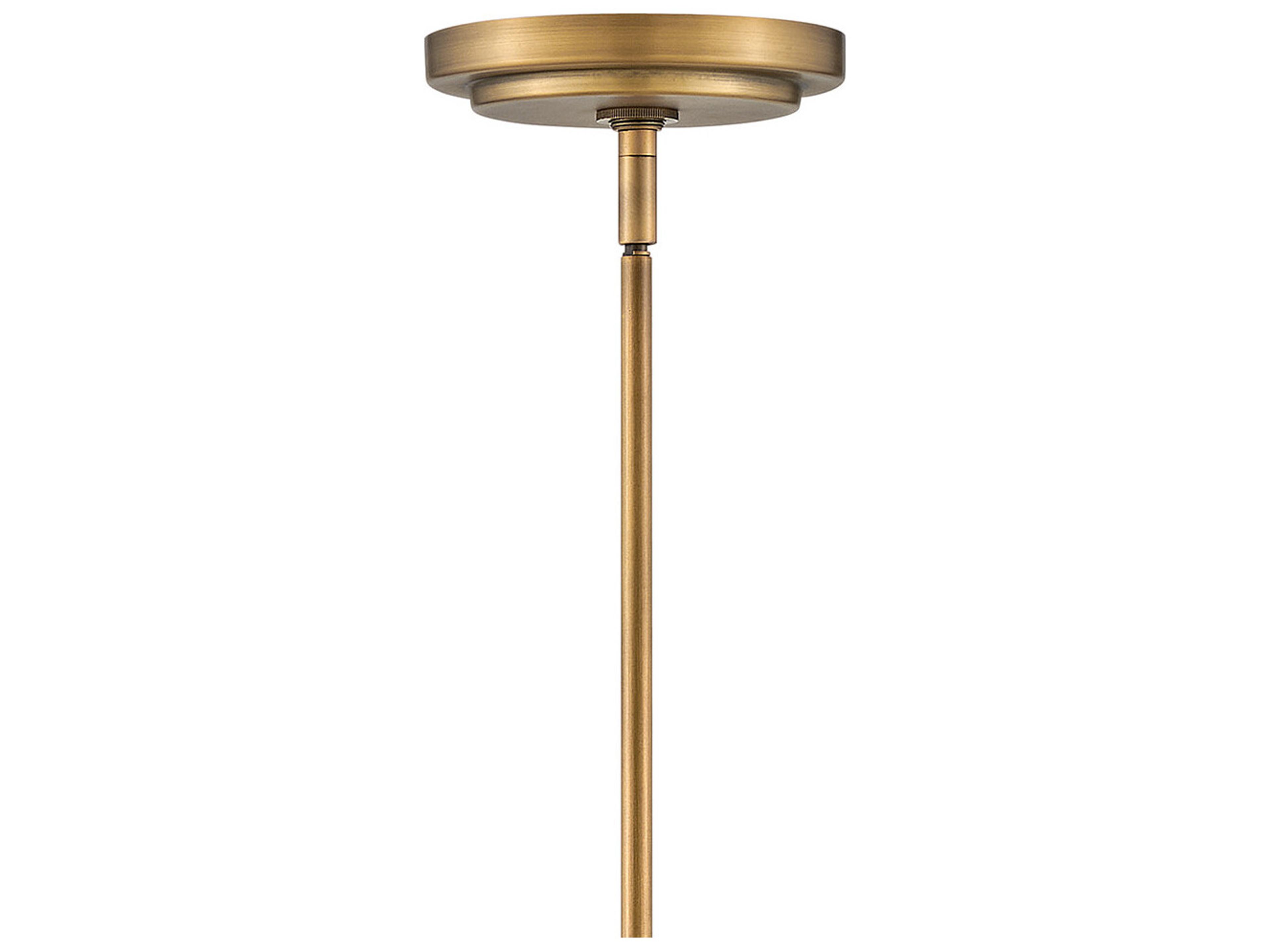 Hinkley Vance 1-Light Heritage Brass Glass Mini Pendant