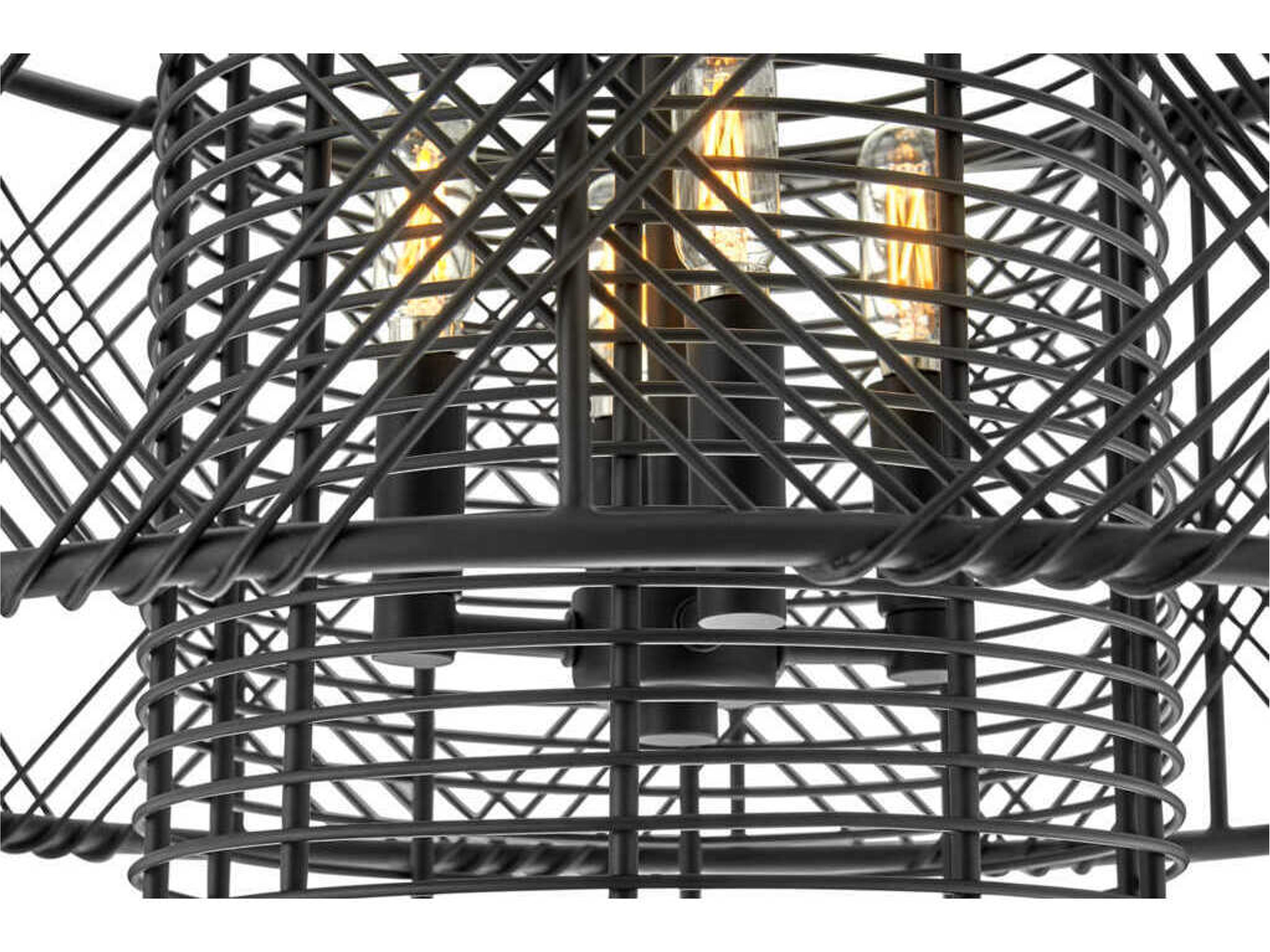 Hinkley Nikko 4-Light Black Candelabra Chandelier