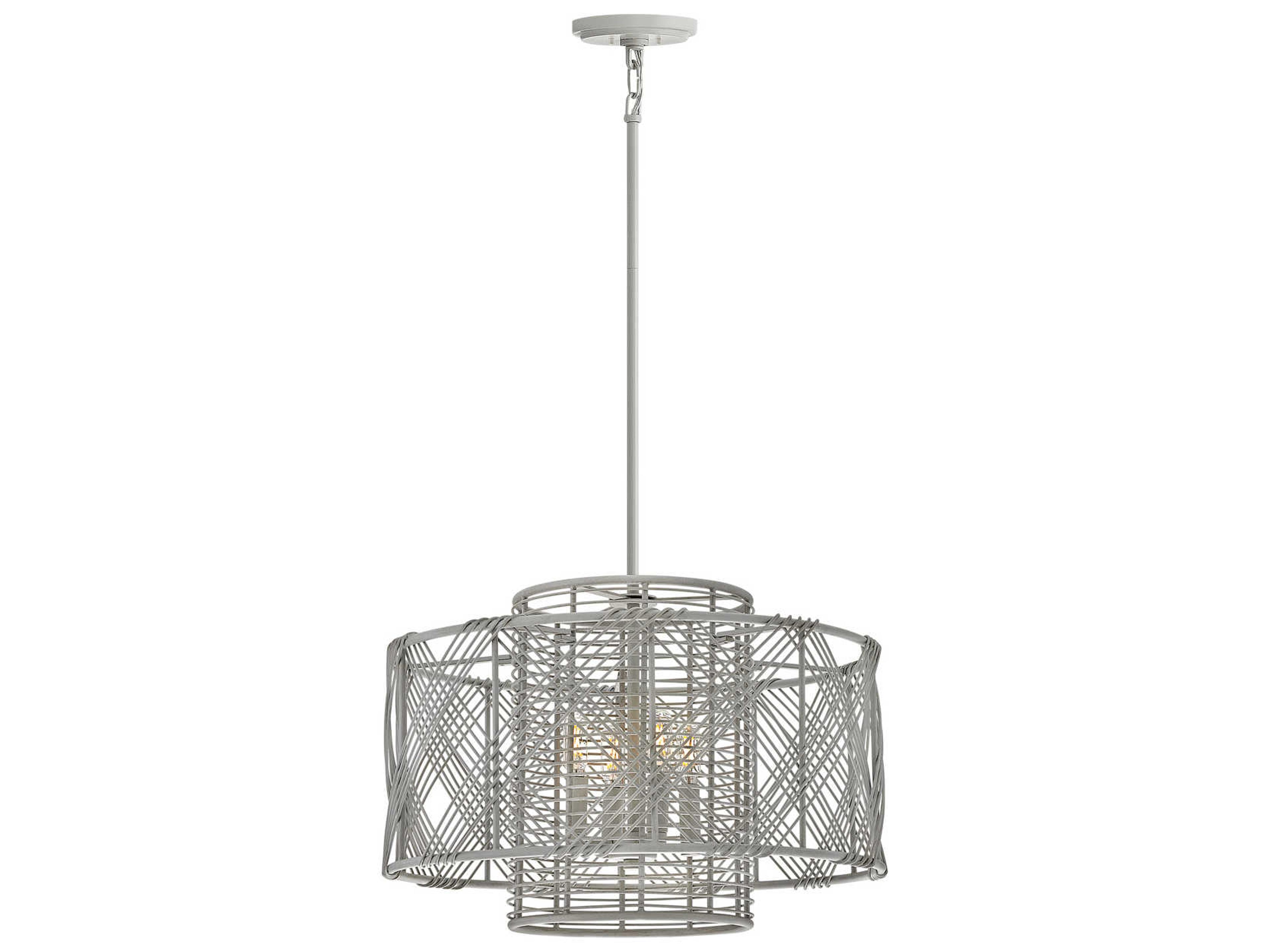 Hinkley Nikko 4-Light Light Ashwood Gray Candelabra Chandelier