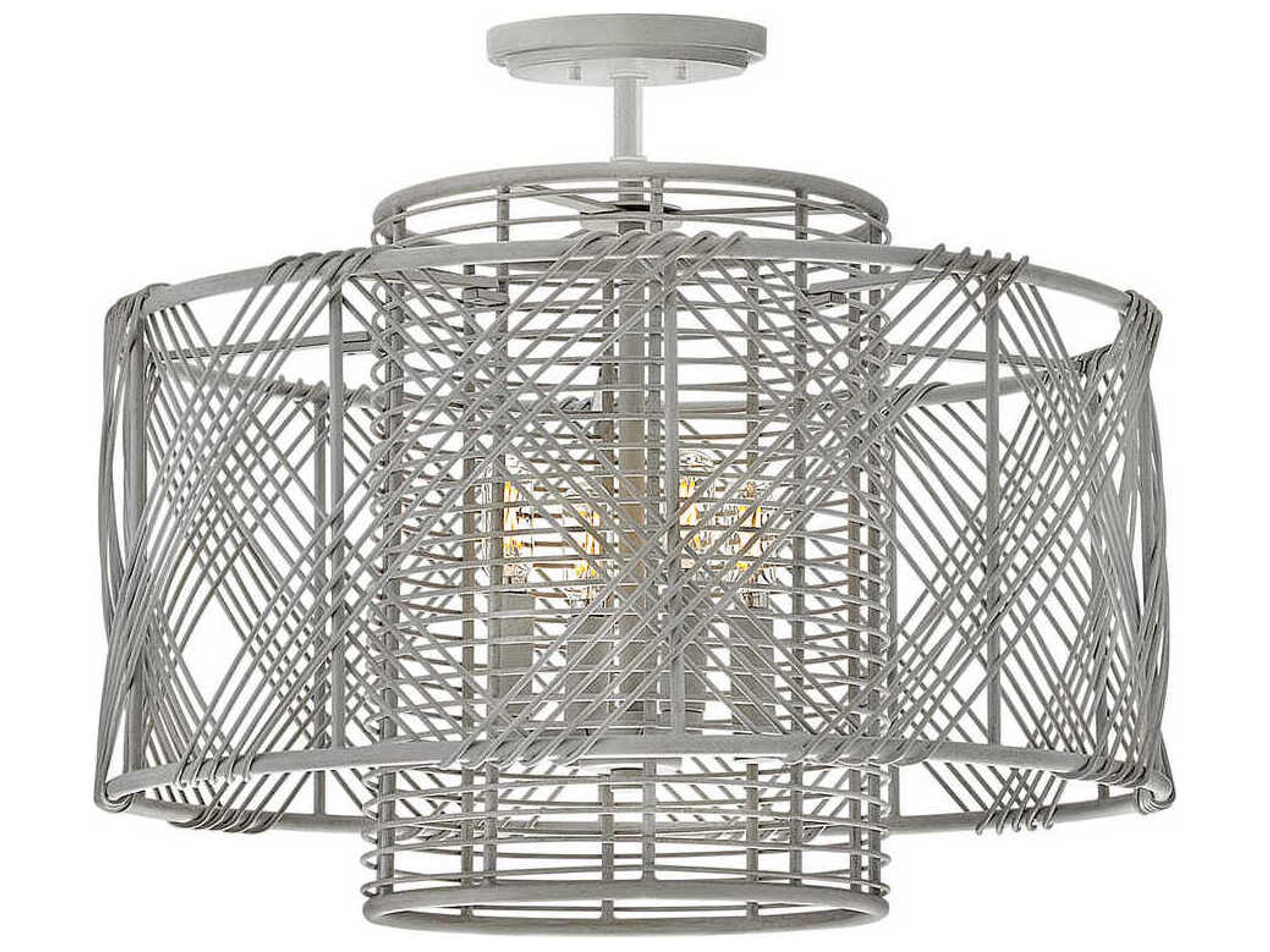 Hinkley Nikko 4-Light Light Ashwood Gray Candelabra Chandelier