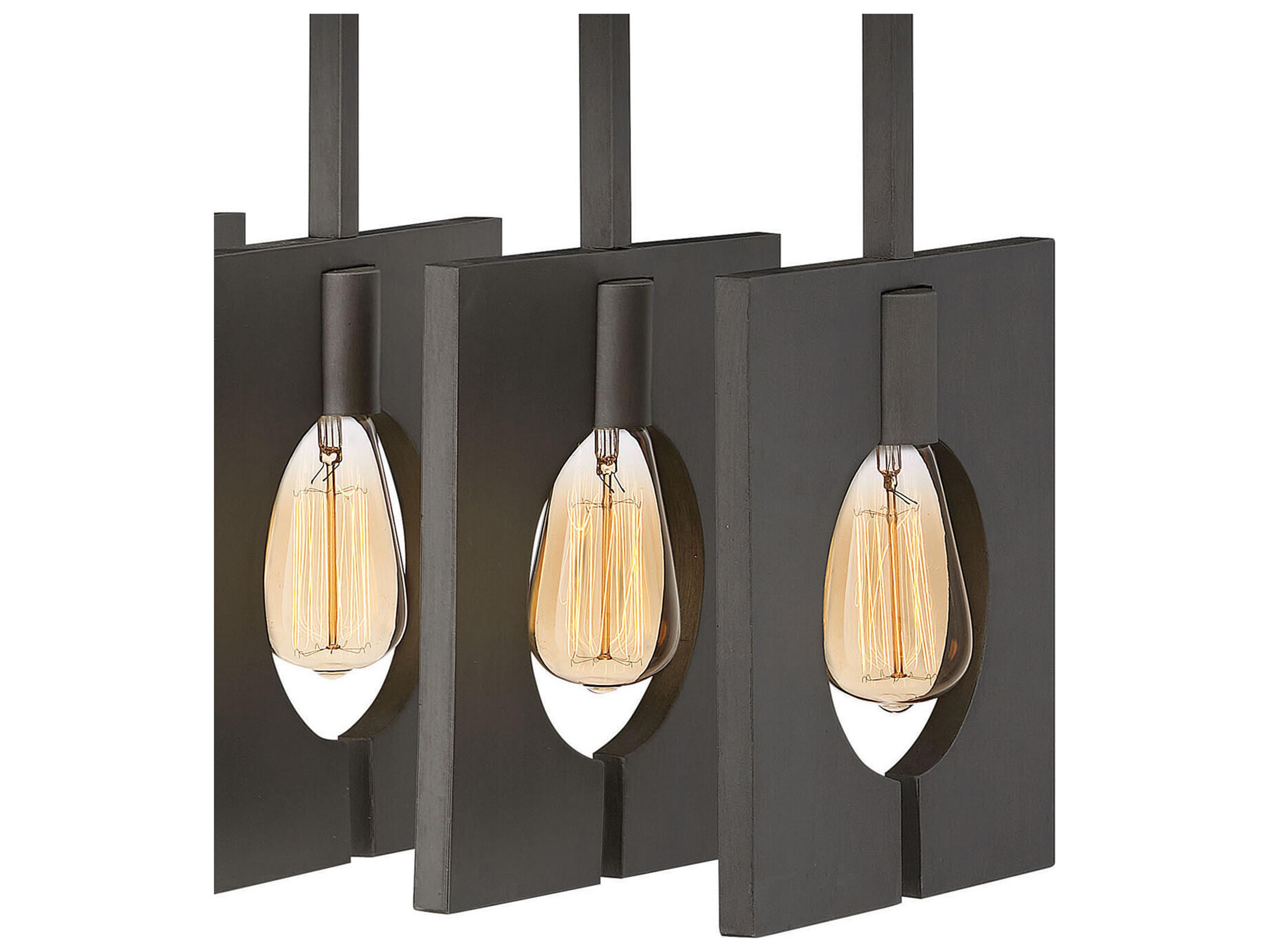 Hinkley Ludlow 8-Light Burnished Graphite Gray Geometric Island Pendant