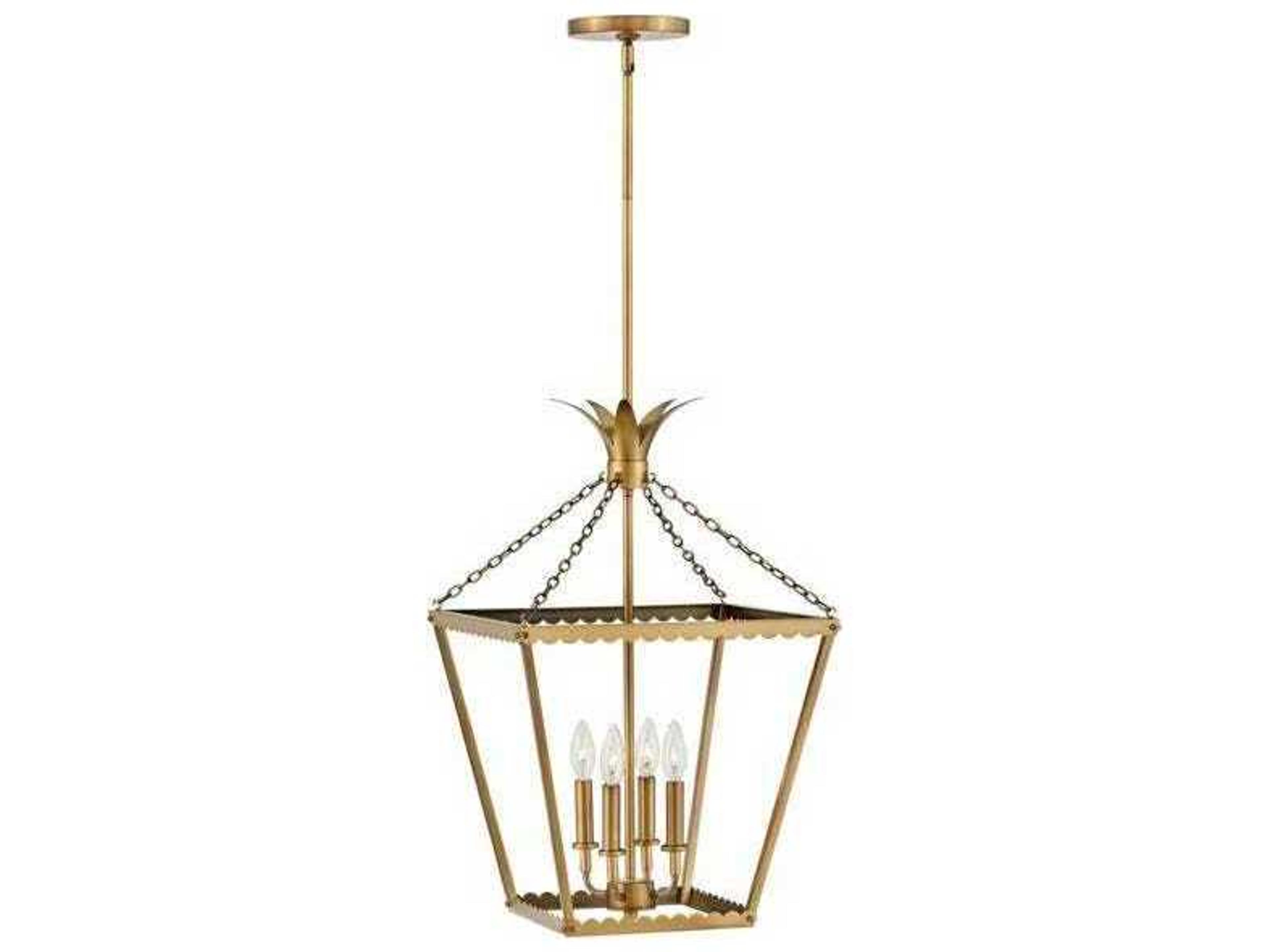 Palma 4-Light Heritage Brass Candelabra Chandelier