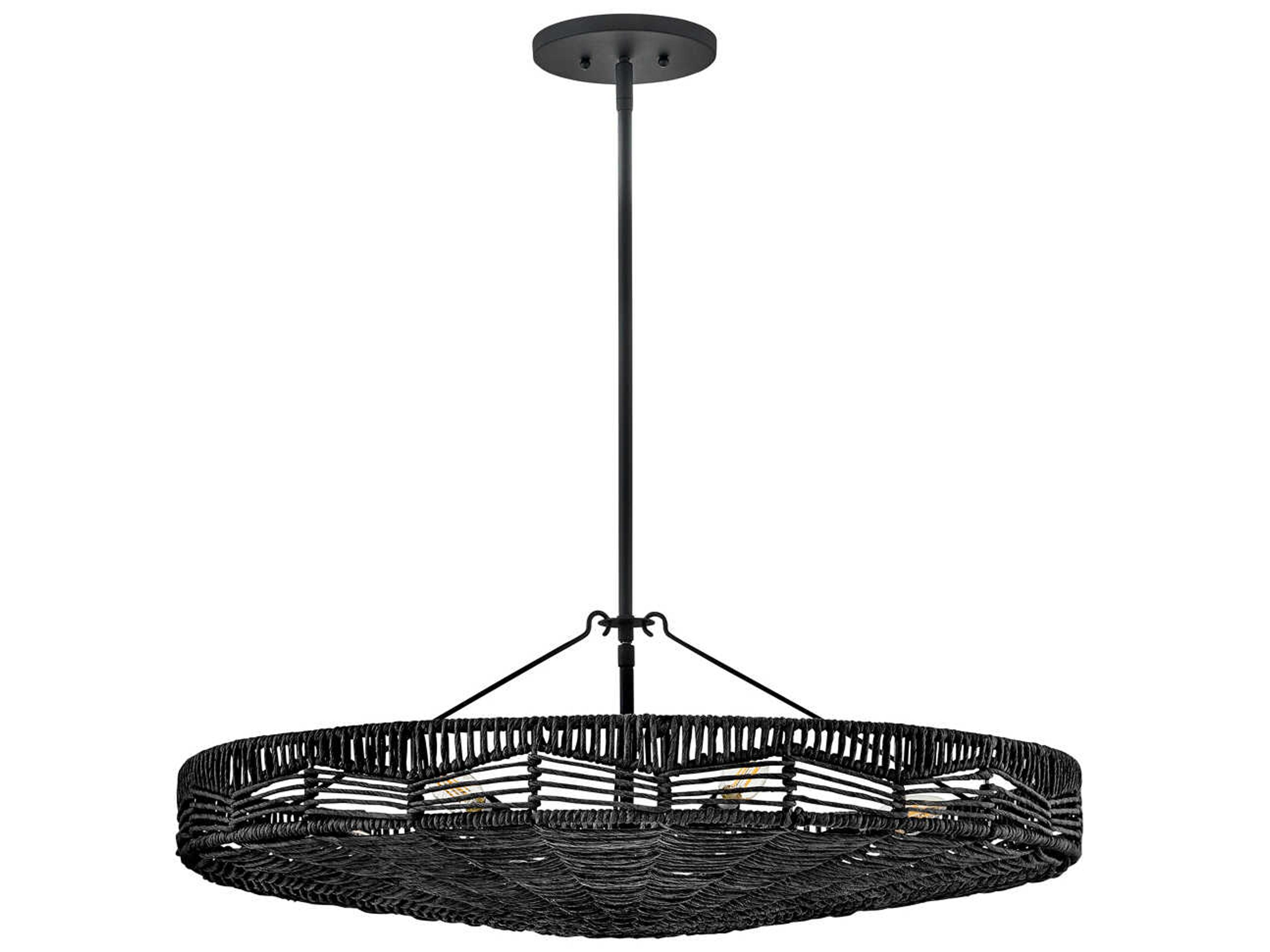 Ophelia 6-Light Black LED Bowl Pendant