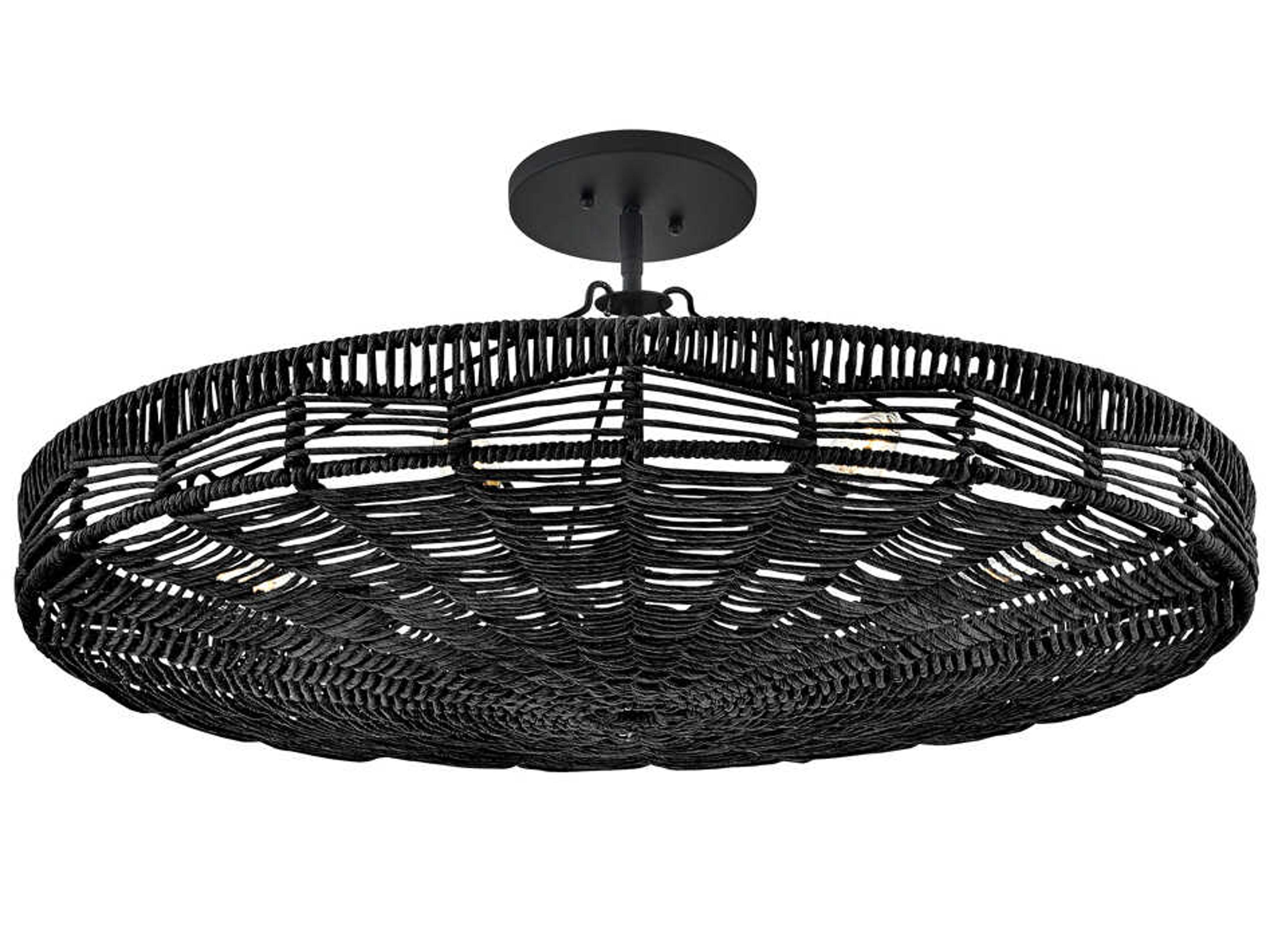 Hinkley Ophelia 6-Light Black LED Bowl Pendant