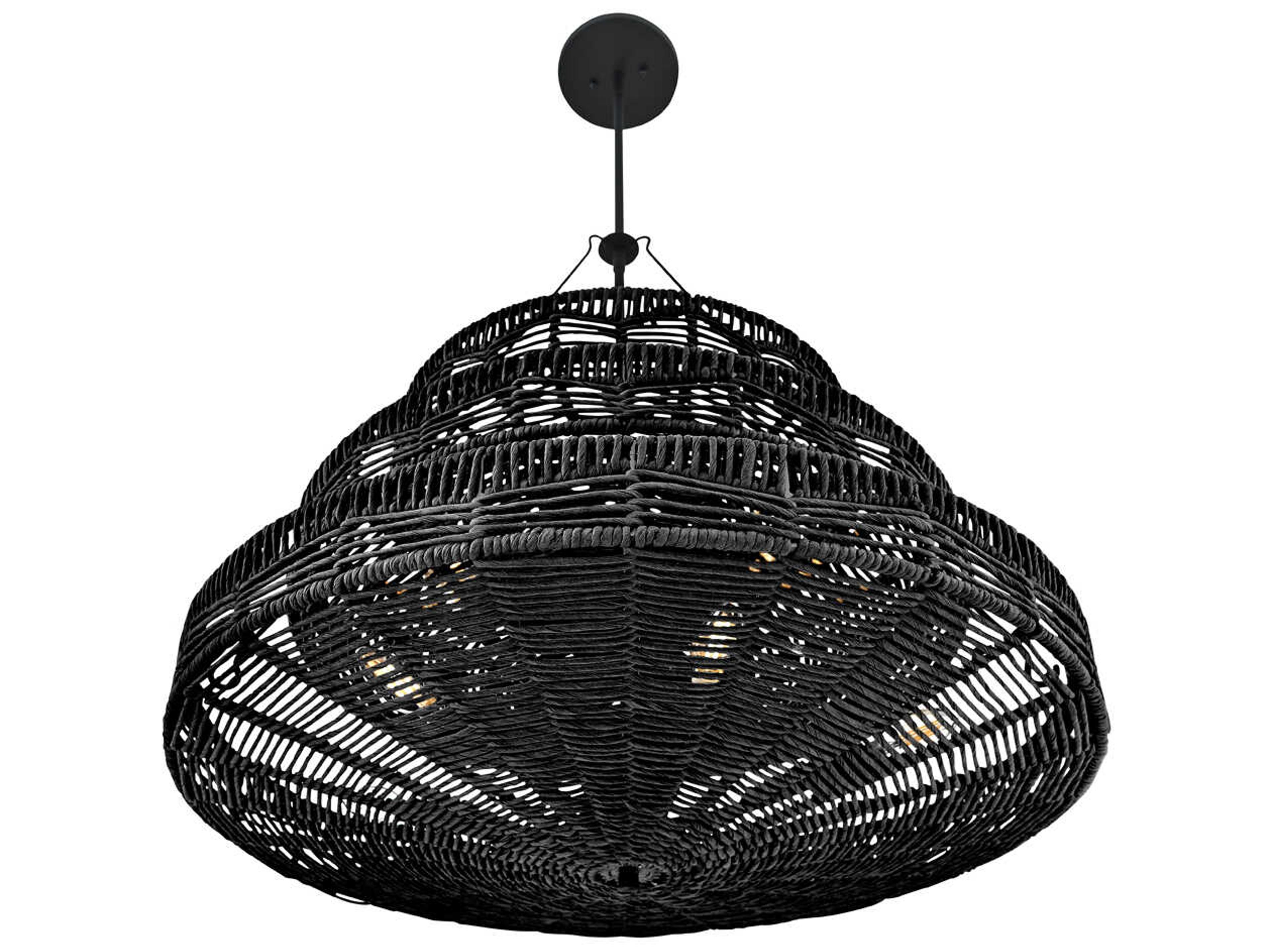 Hinkley Ophelia 13-Light Black LED Bowl Tiered Pendant