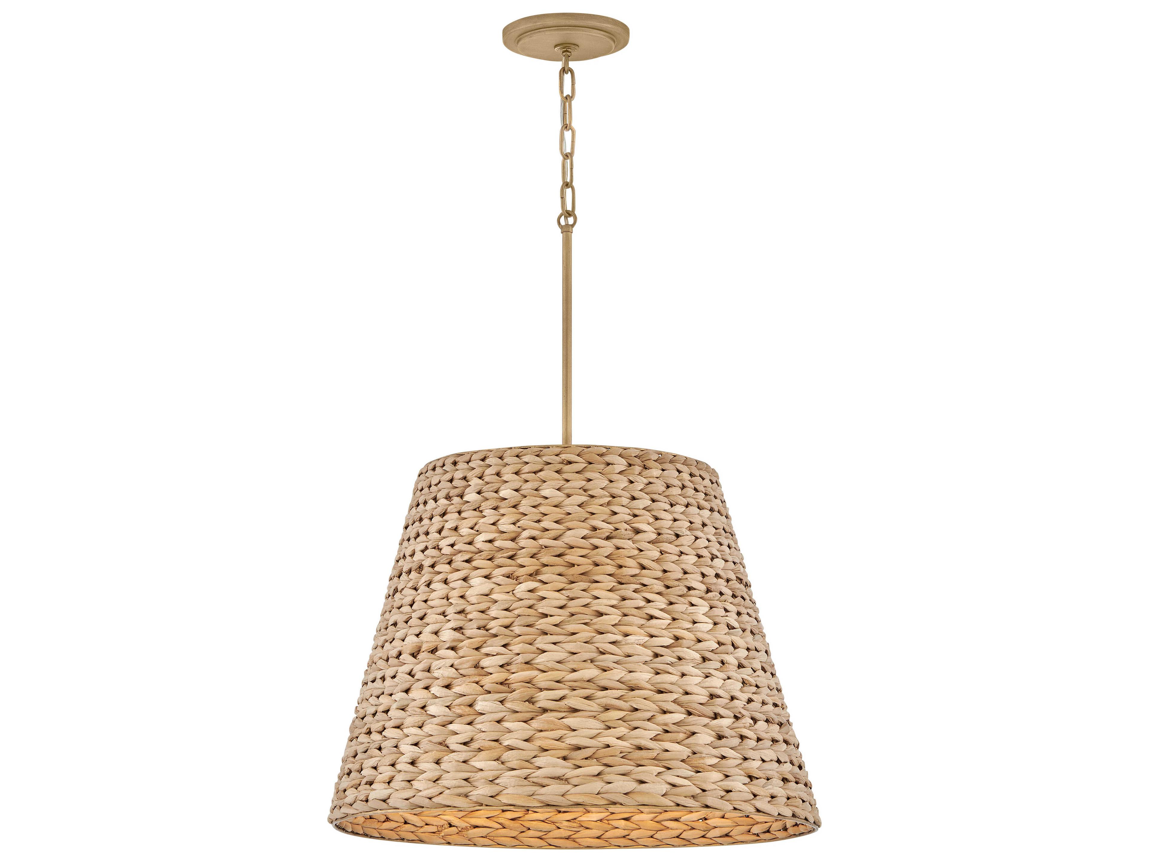 Seabrook 1-Light Burnished Gold Brown Pendant