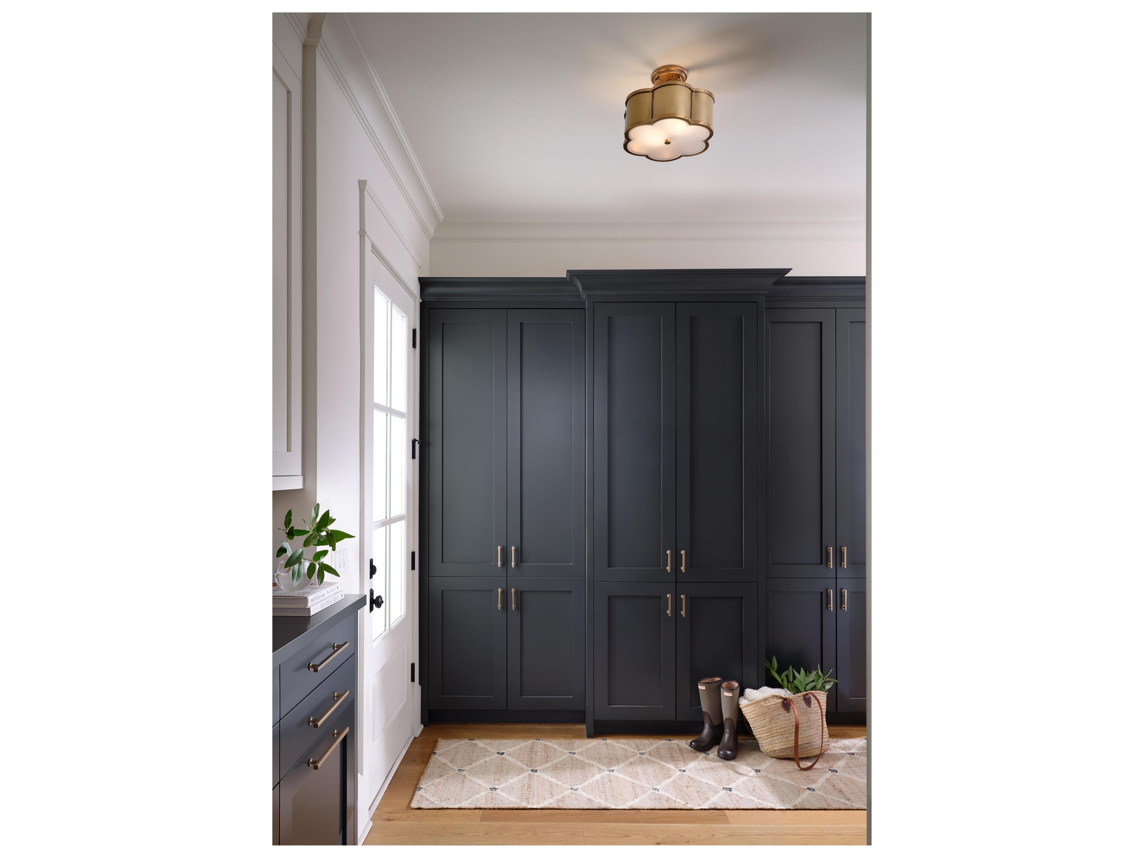 Hinkley Chance 2-Light Heritage Brass Geometric Semi Flush Mount