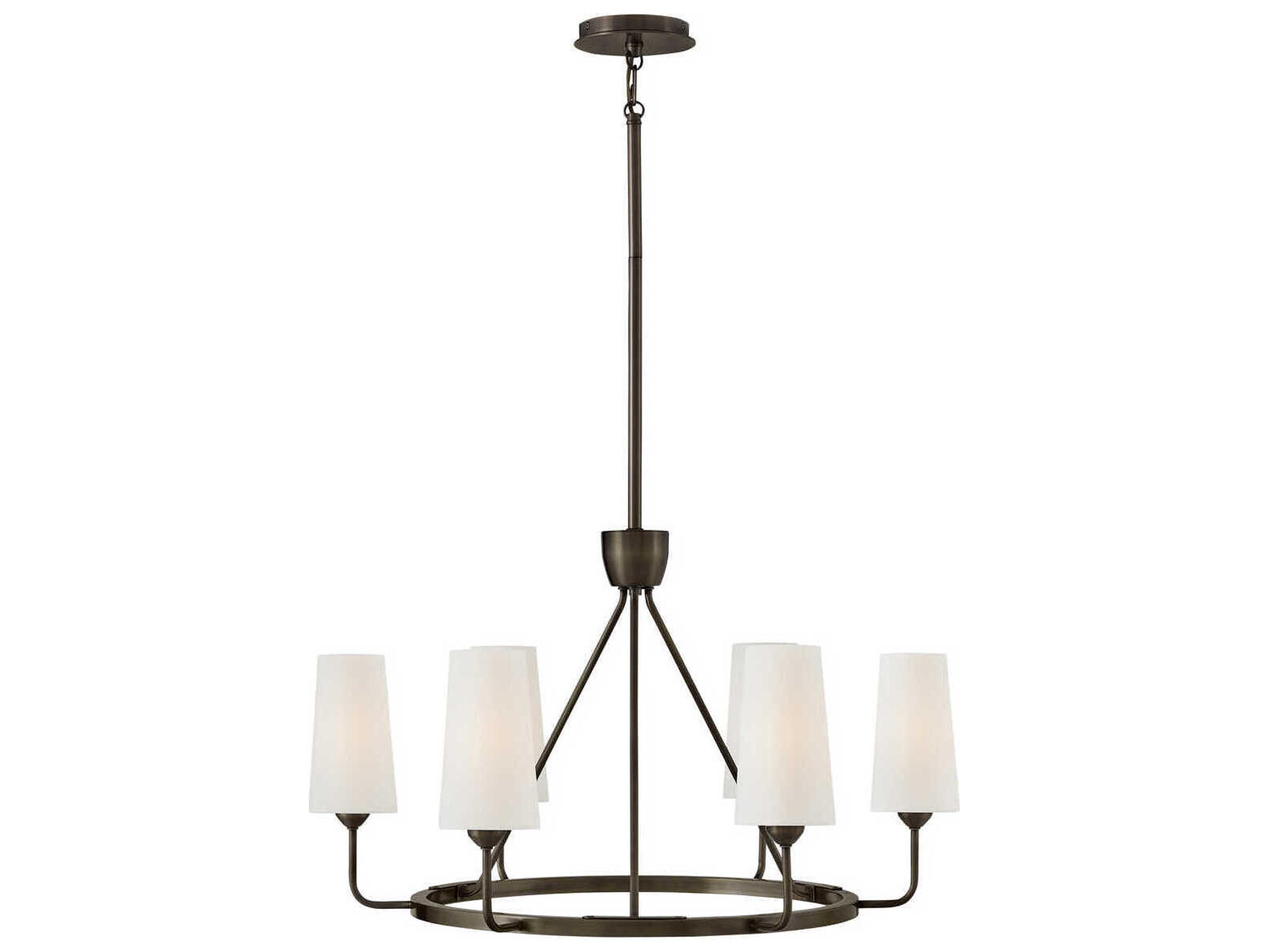 Lewis 6-Light Black Oxide LED Candelabra Chandelier