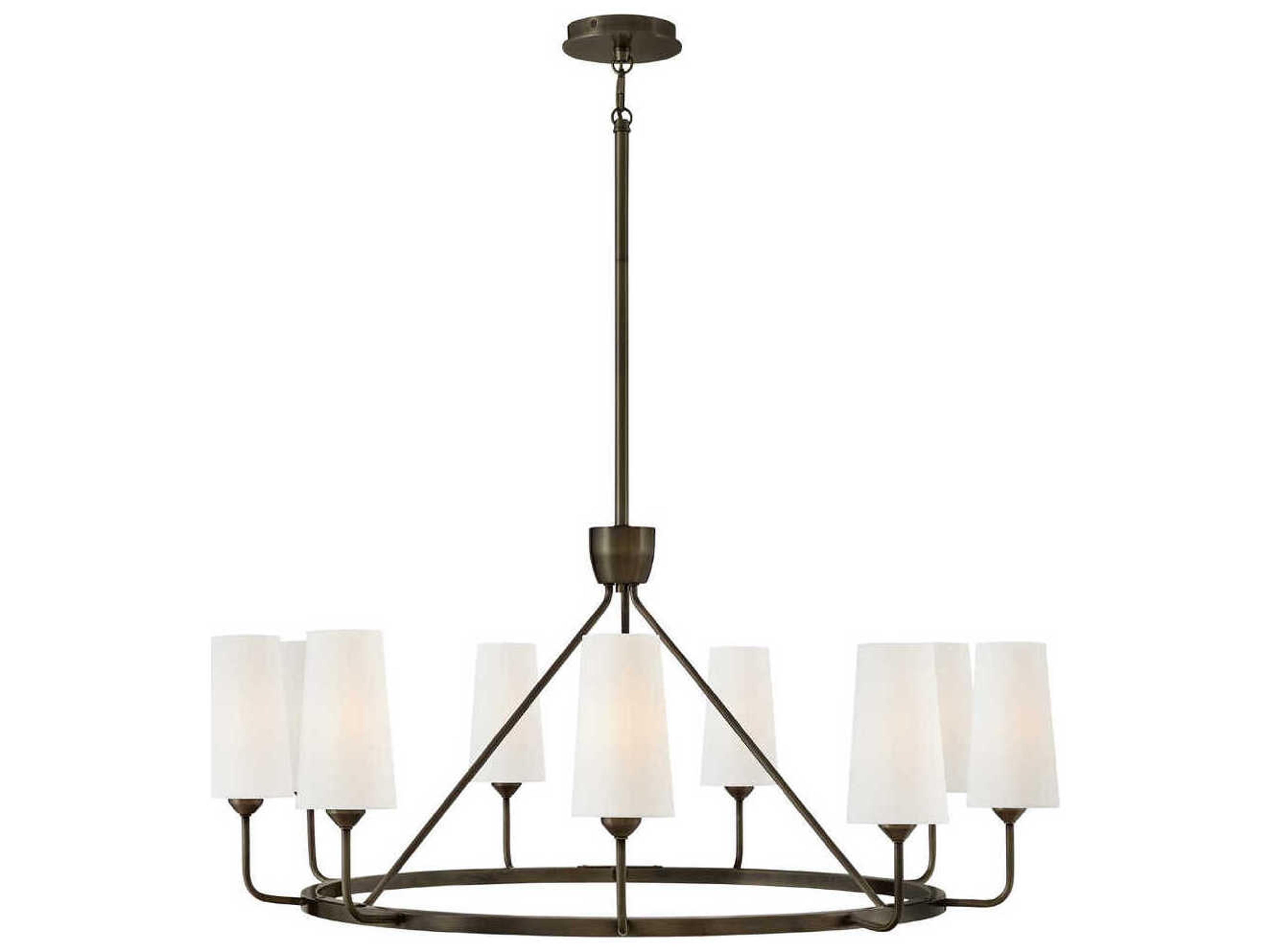 Lewis 9-Light Black Oxide LED Candelabra Chandelier