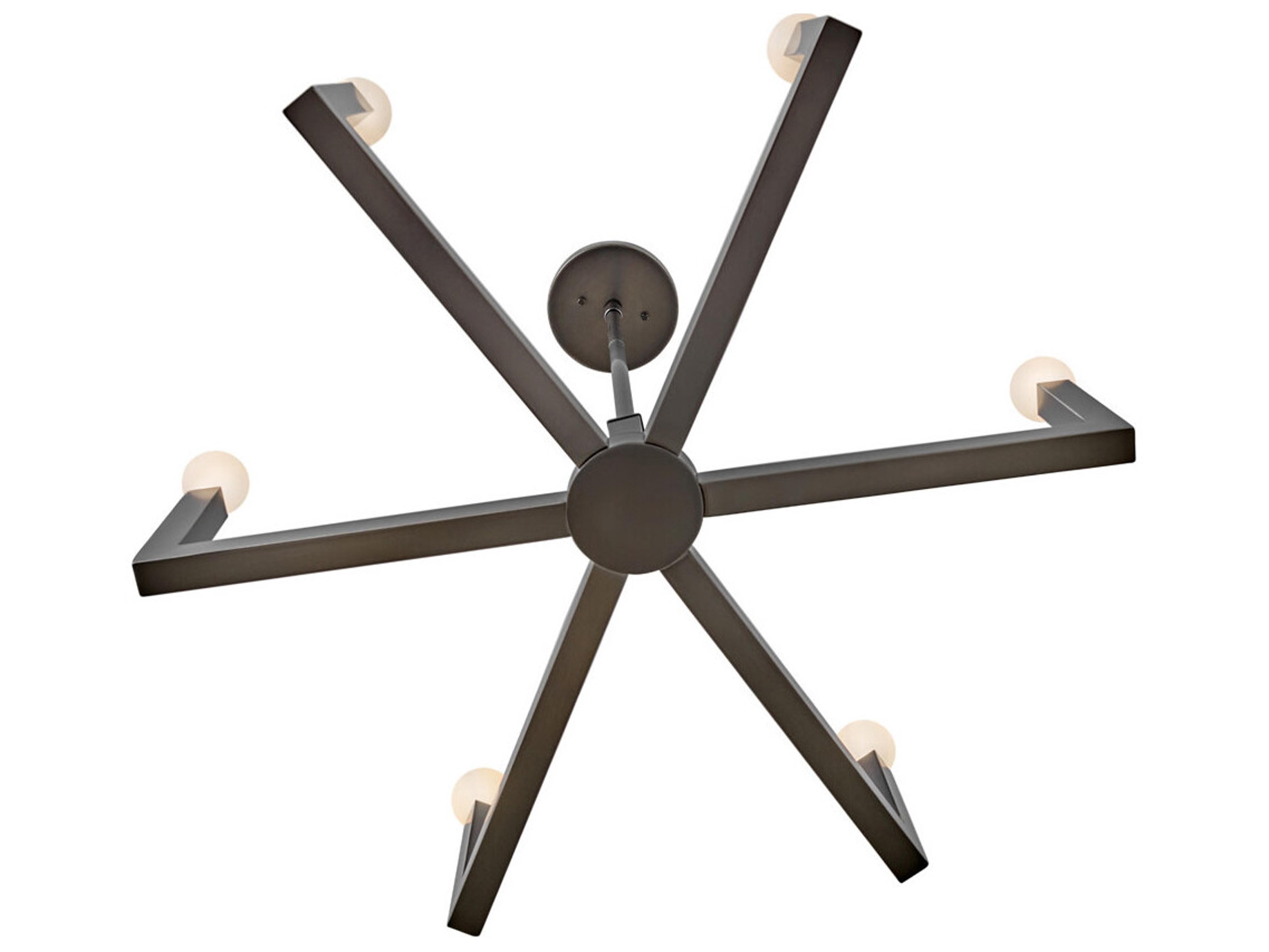 Hinkley Ezra 6-Light Black Oxide Candelabra Chandelier