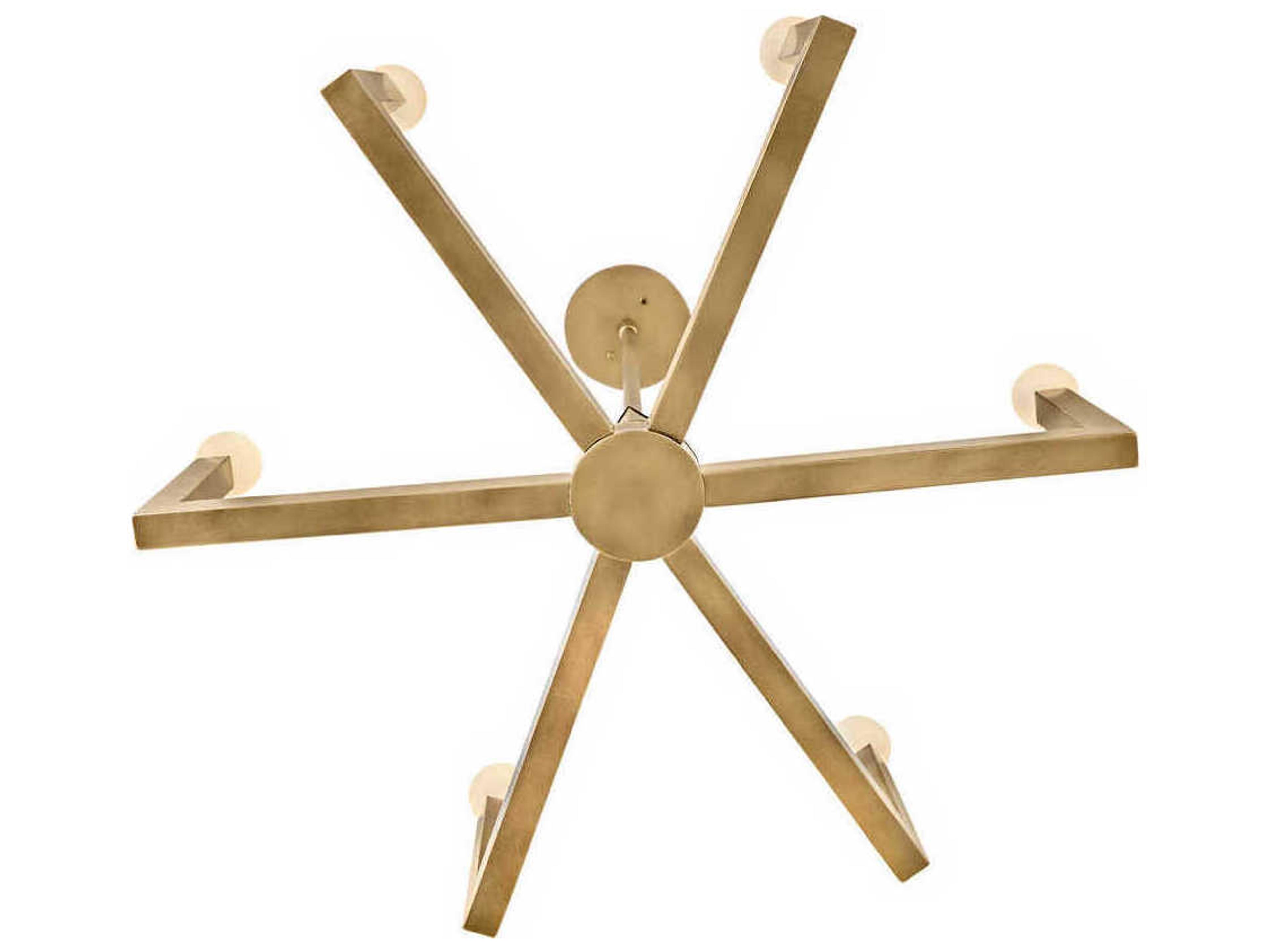 Hinkley Ezra 6-Light Heritage Brass Candelabra Chandelier