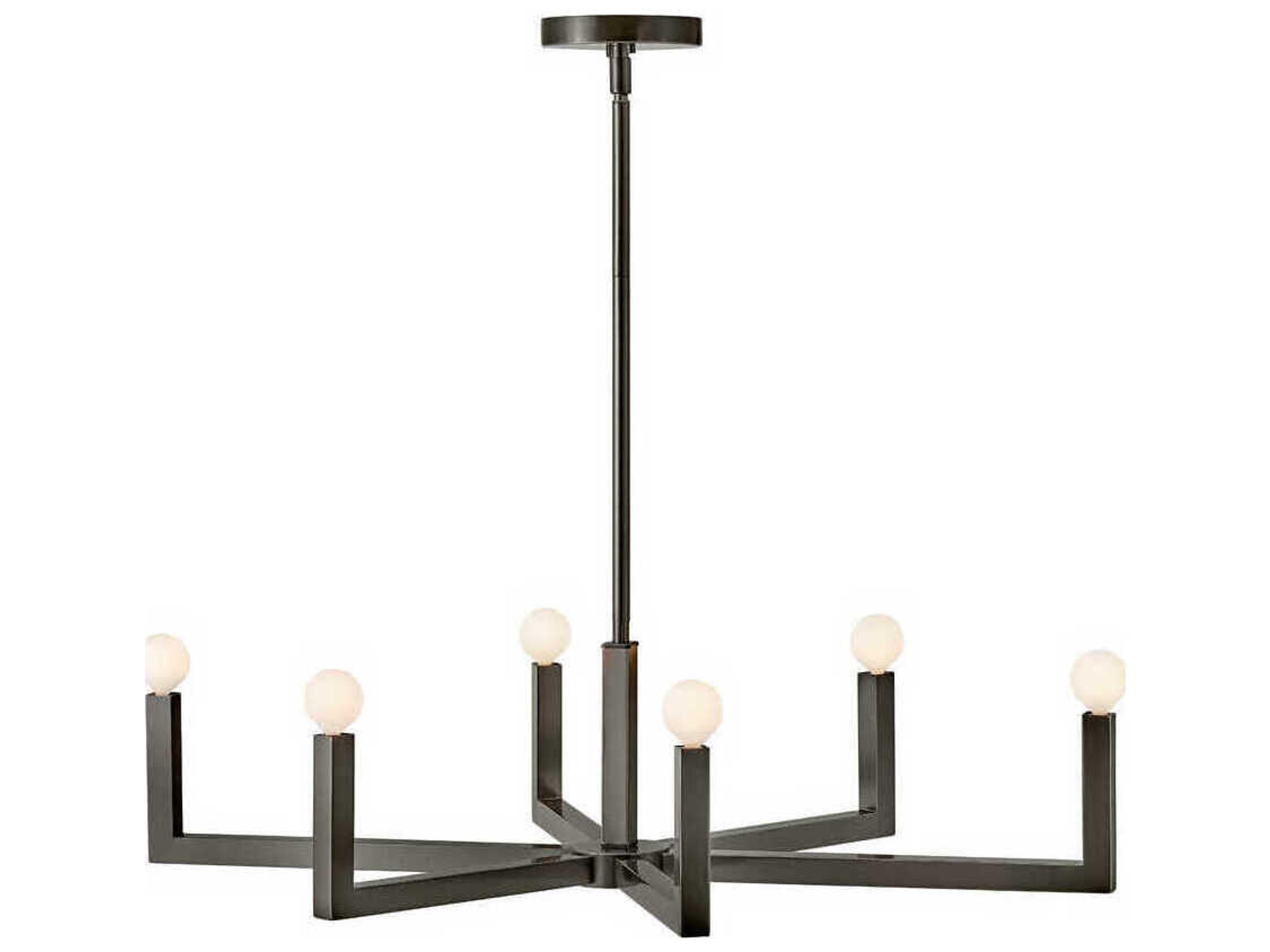 Hinkley Ezra 6-Light Black Oxide Candelabra Chandelier