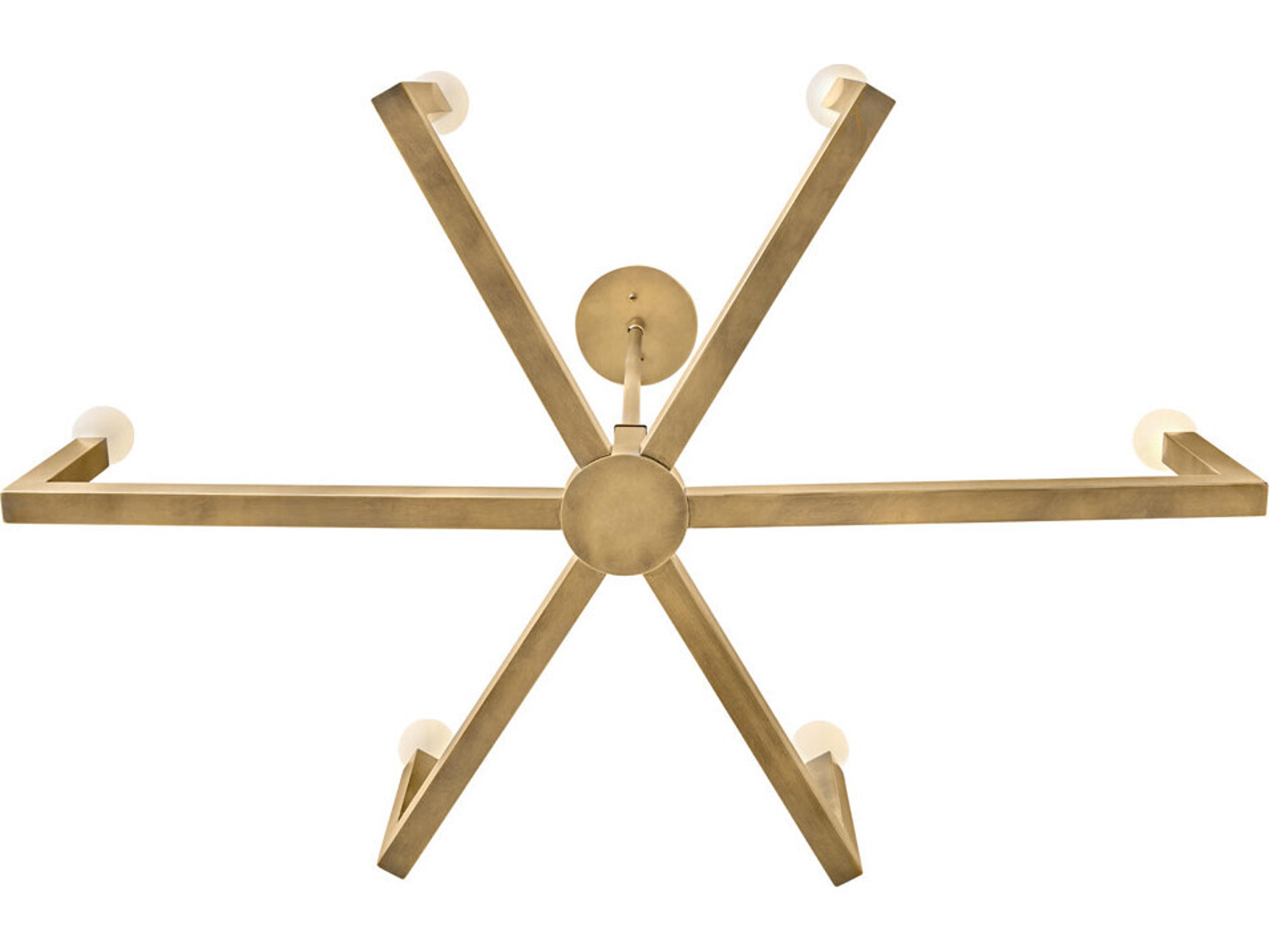 Hinkley Ezra 6-Light Heritage Brass Candelabra Chandelier